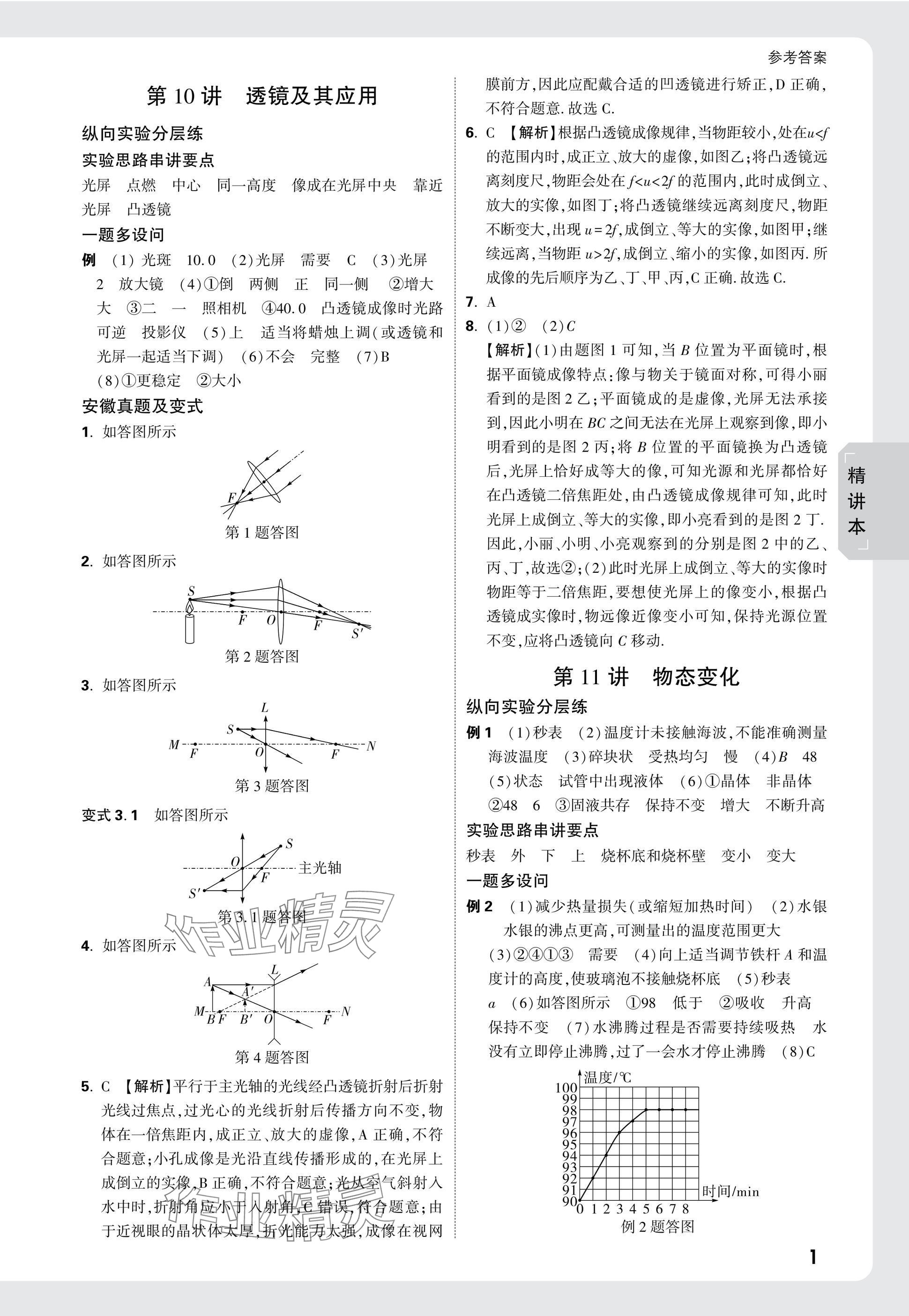 2025年萬(wàn)唯中考試題研究九年級(jí)物理安徽專版 參考答案第15頁(yè)