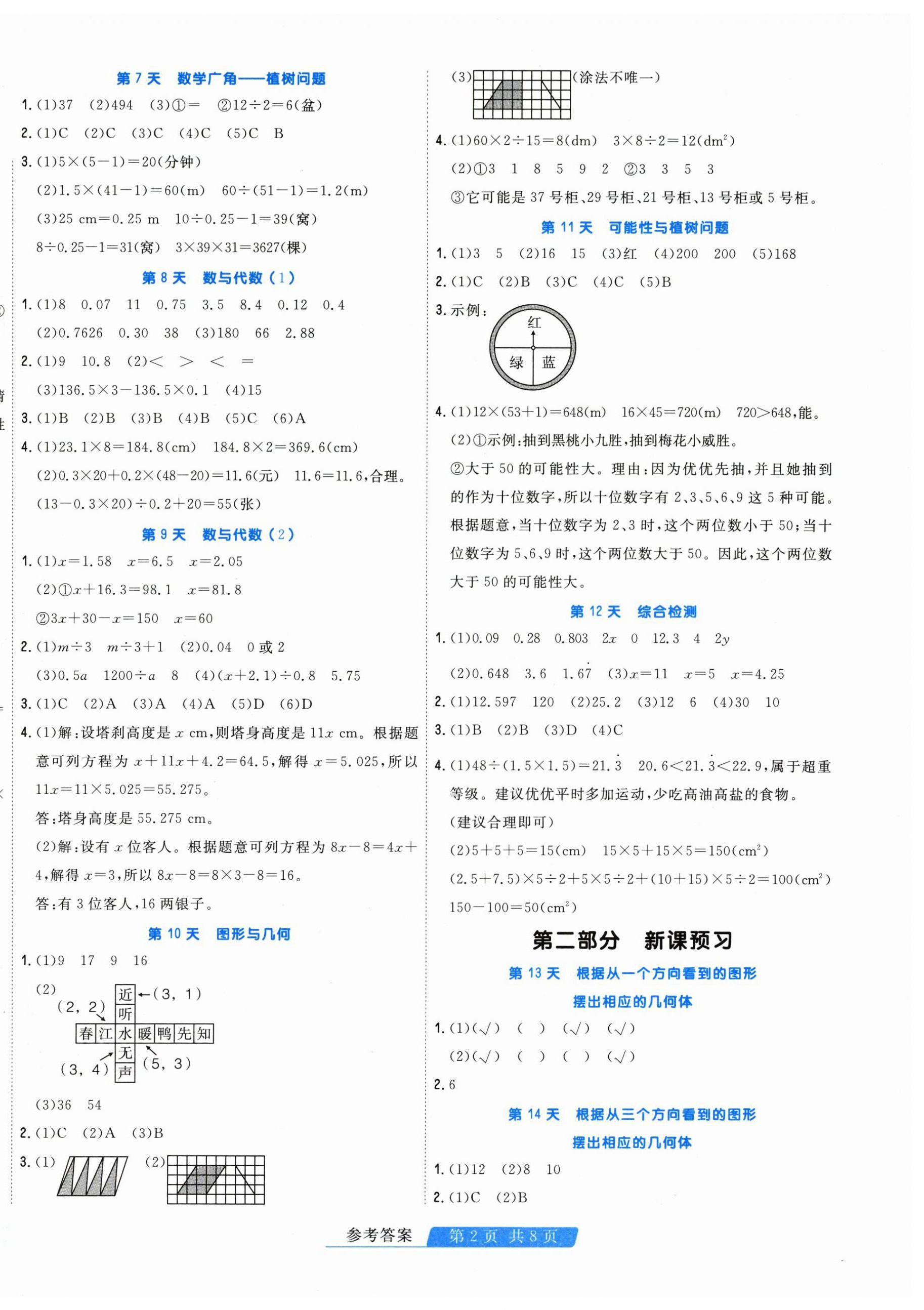 2026年快樂(lè)假期天津人民出版社五年級(jí)數(shù)學(xué)人教版&nbsp;第2頁(yè)