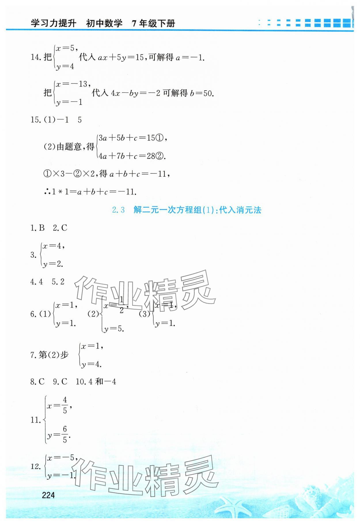 2024年學習力提升七年級數(shù)學下冊浙教版 第8頁