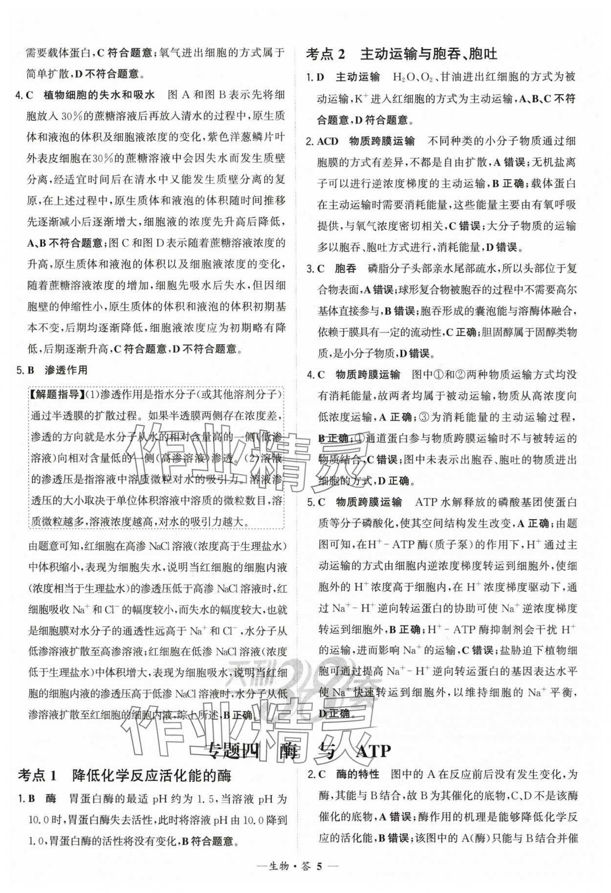 2026年天利38套?？蓟A題生物 第5頁