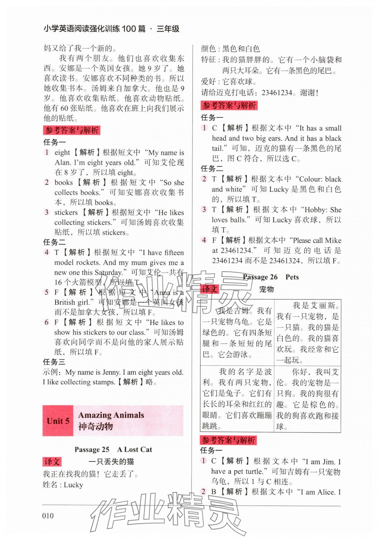 2025年小学英语阅读强化训练100篇三年级 第10页