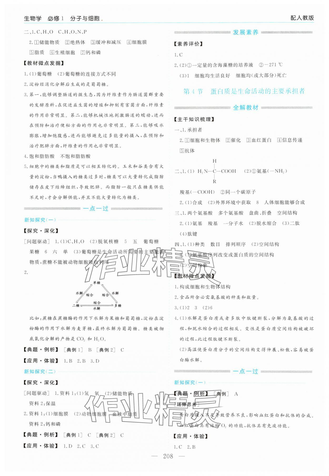 2024年新課程學習指導高中生物必修1人教版 第4頁