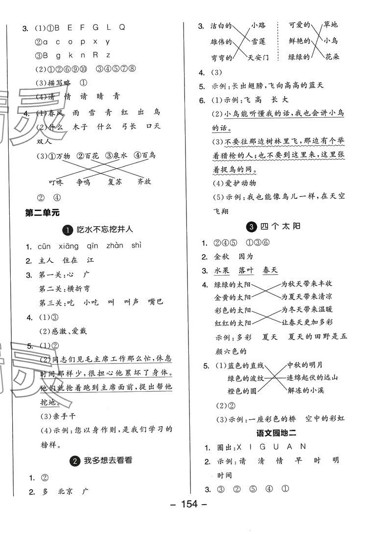 2024年全品學(xué)練考一年級(jí)語(yǔ)文下冊(cè)人教版福建專版 第2頁(yè)