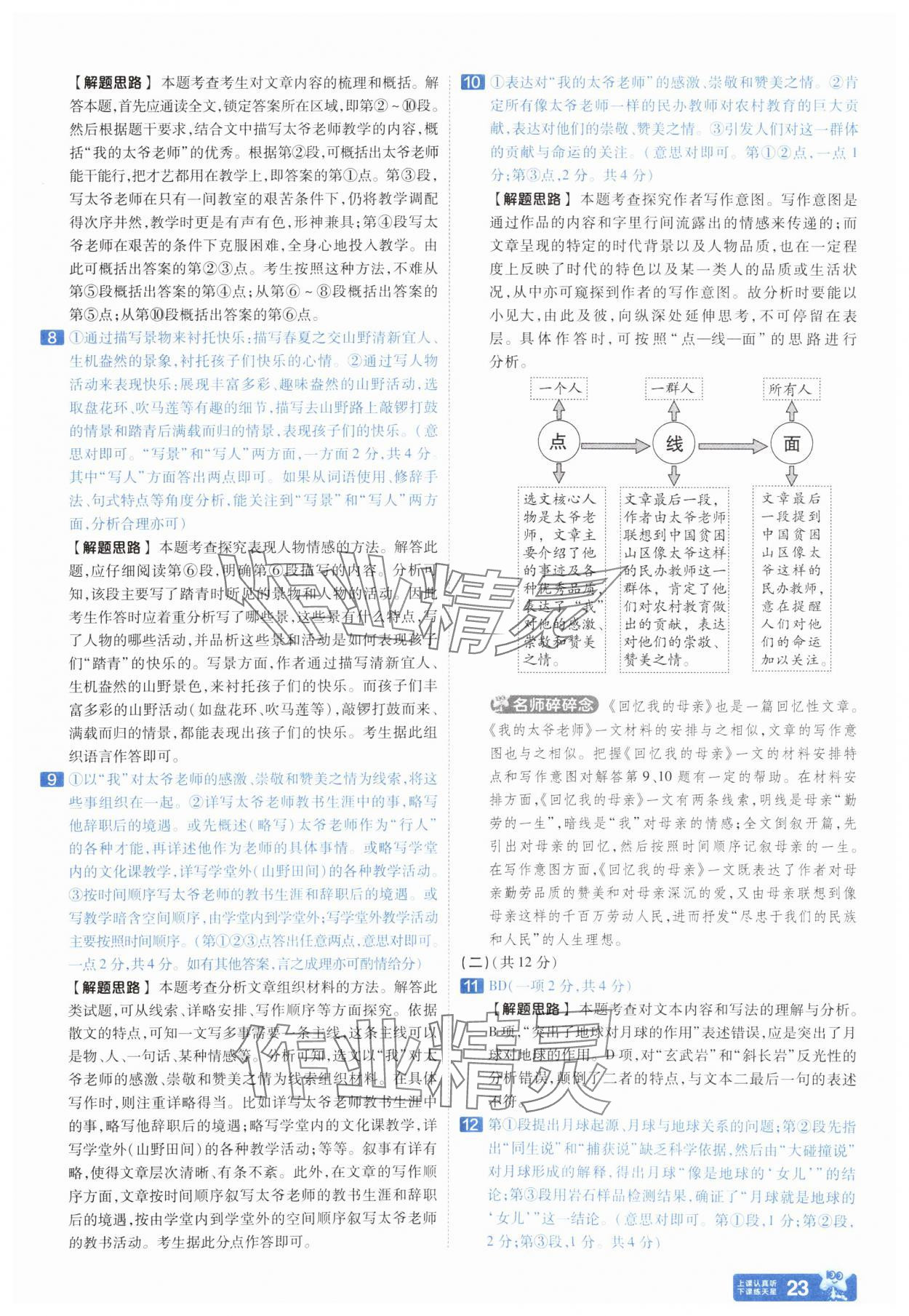 2024年金考卷中考45套匯編語文中考人教版河南專版 參考答案第22頁