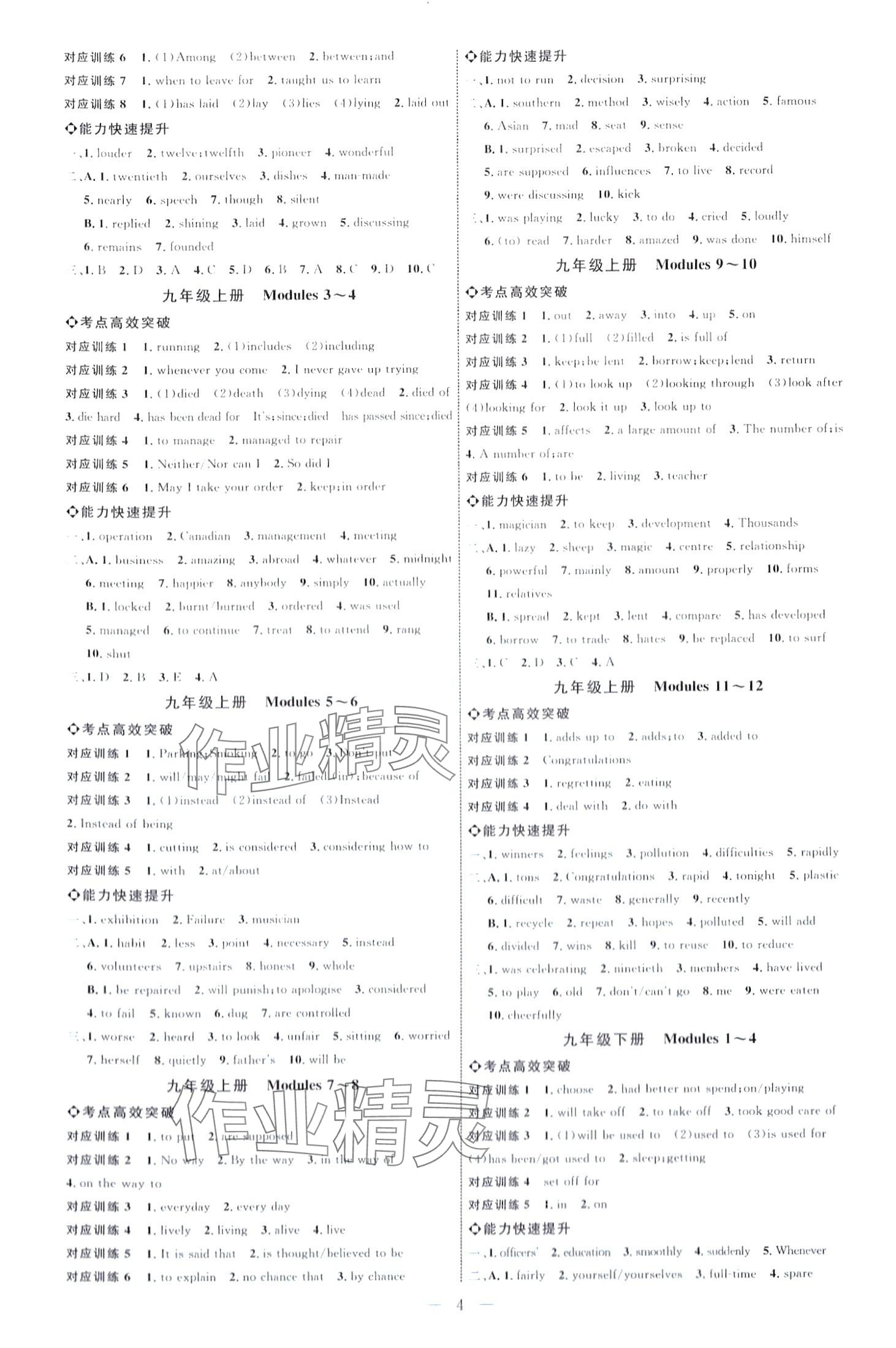 2024年全程導(dǎo)航初中總復(fù)習(xí)英語外研版 第4頁