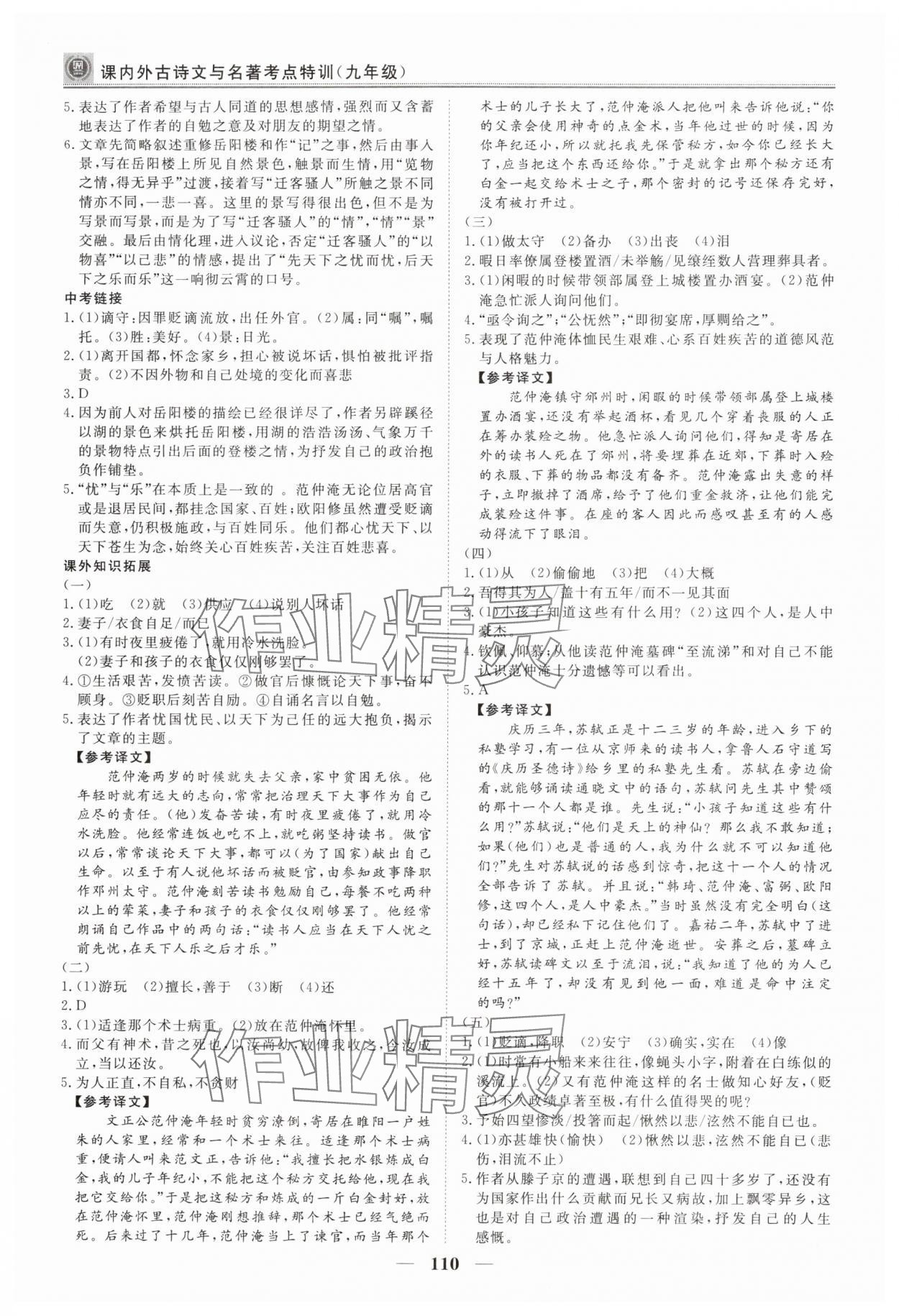 2024年課內(nèi)外古詩(shī)文與名著考點(diǎn)特訓(xùn)九年級(jí)語(yǔ)文上冊(cè)人教版 第2頁(yè)