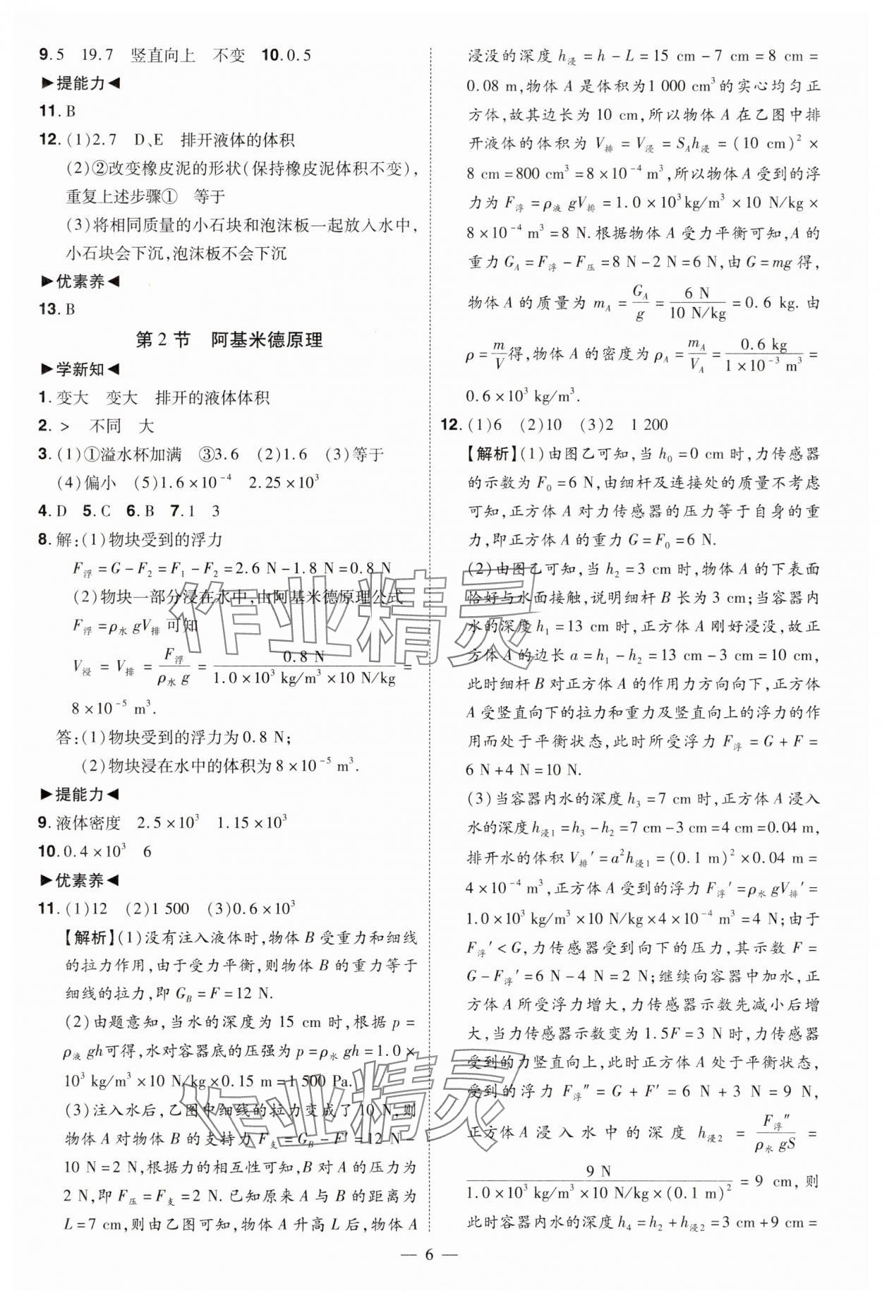 2025年同步?jīng)_刺八年級(jí)物理下冊(cè)人教版 第6頁