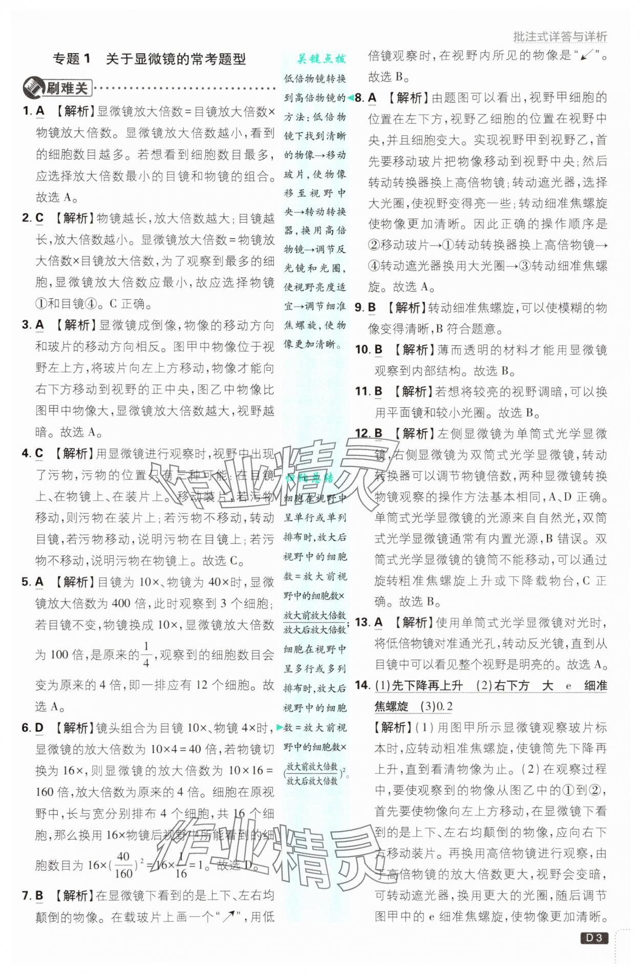 2025年初中必刷題七年級生物上冊蘇教版 第3頁