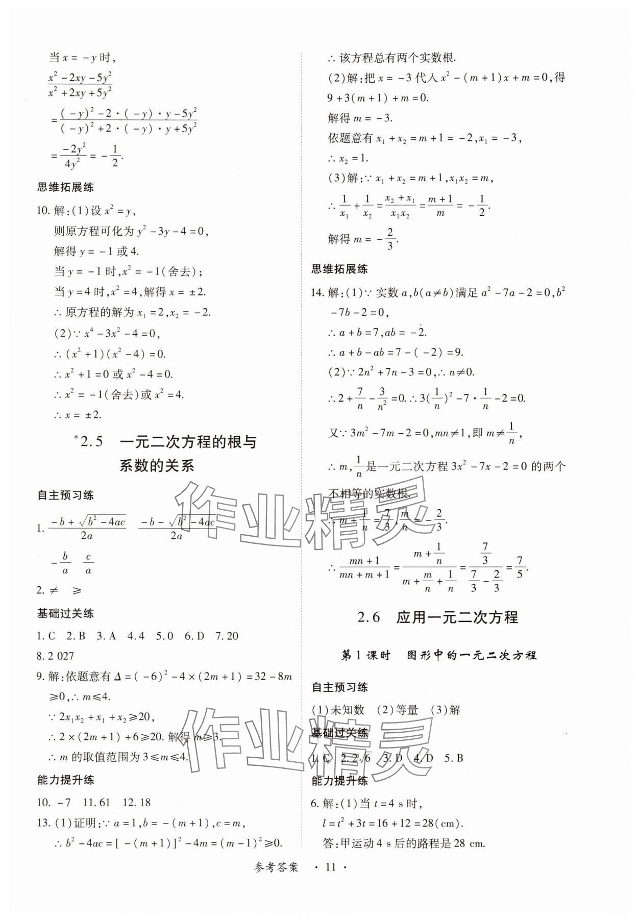 2025年一課一練創新練習九年級數學全一冊北師大版 第11頁