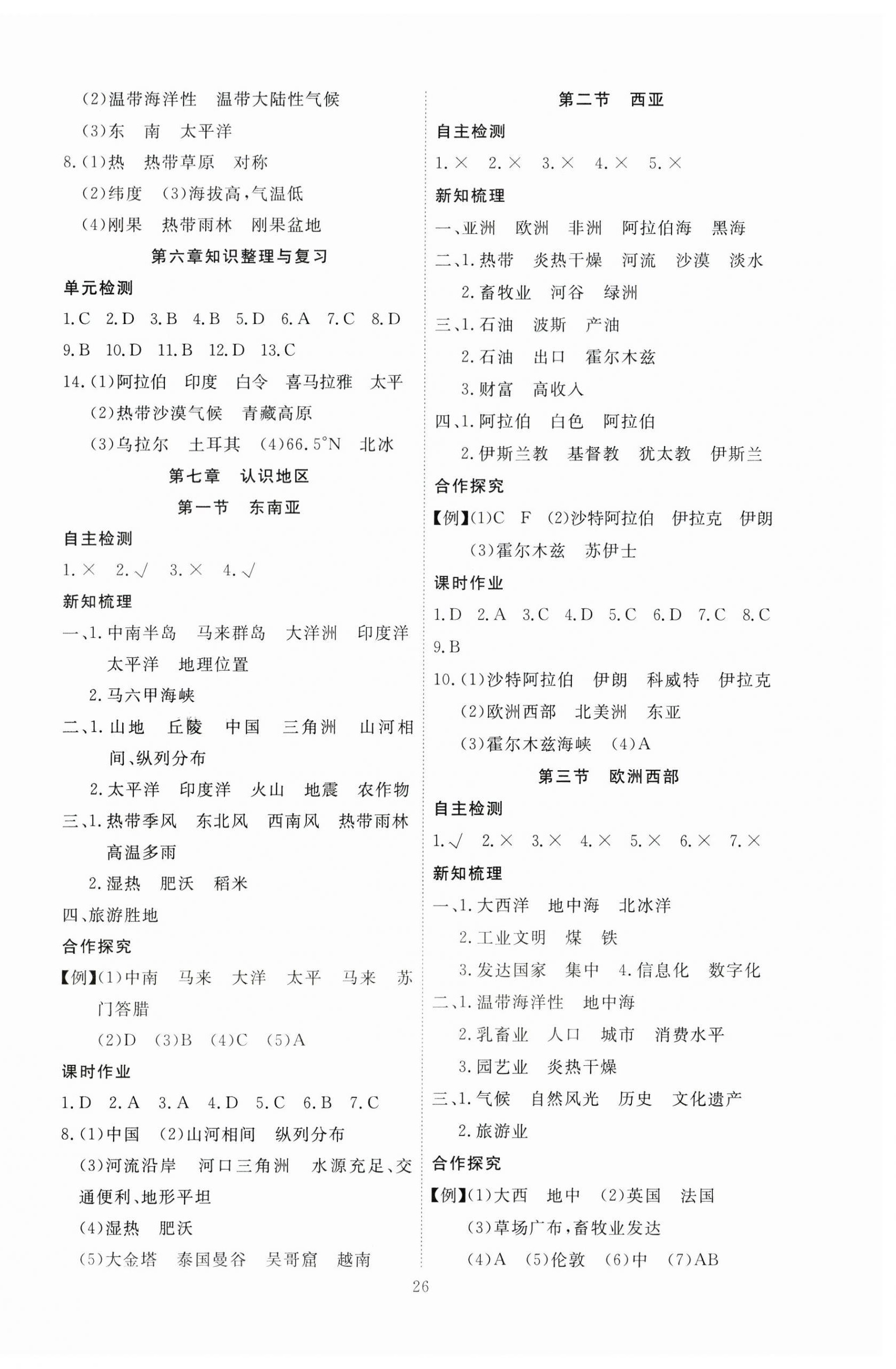 2025年351高效課堂導學案七年級地理下冊商務星球版 第2頁