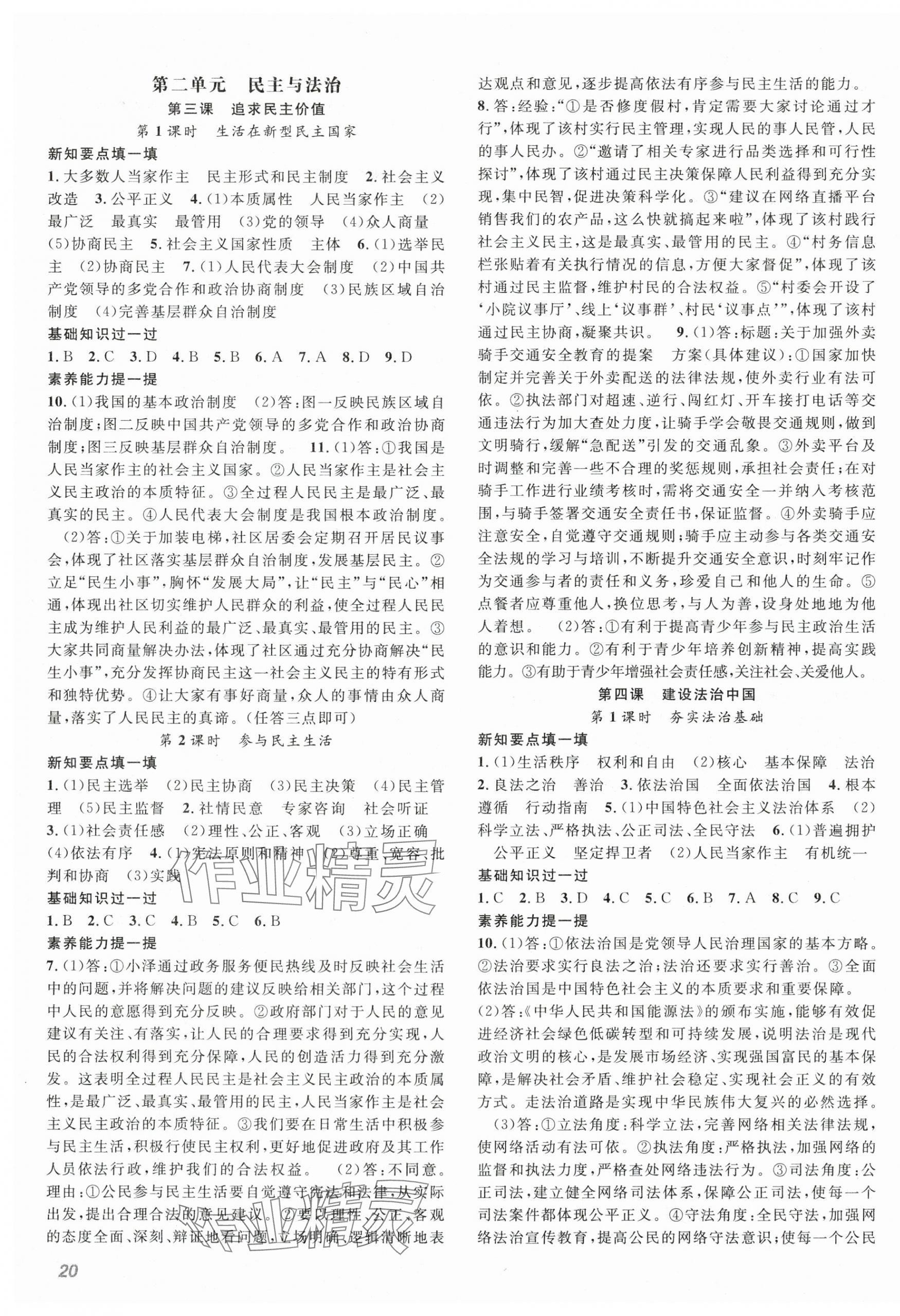 2025年名師學(xué)案九年級道德與法治全一冊人教版 第3頁