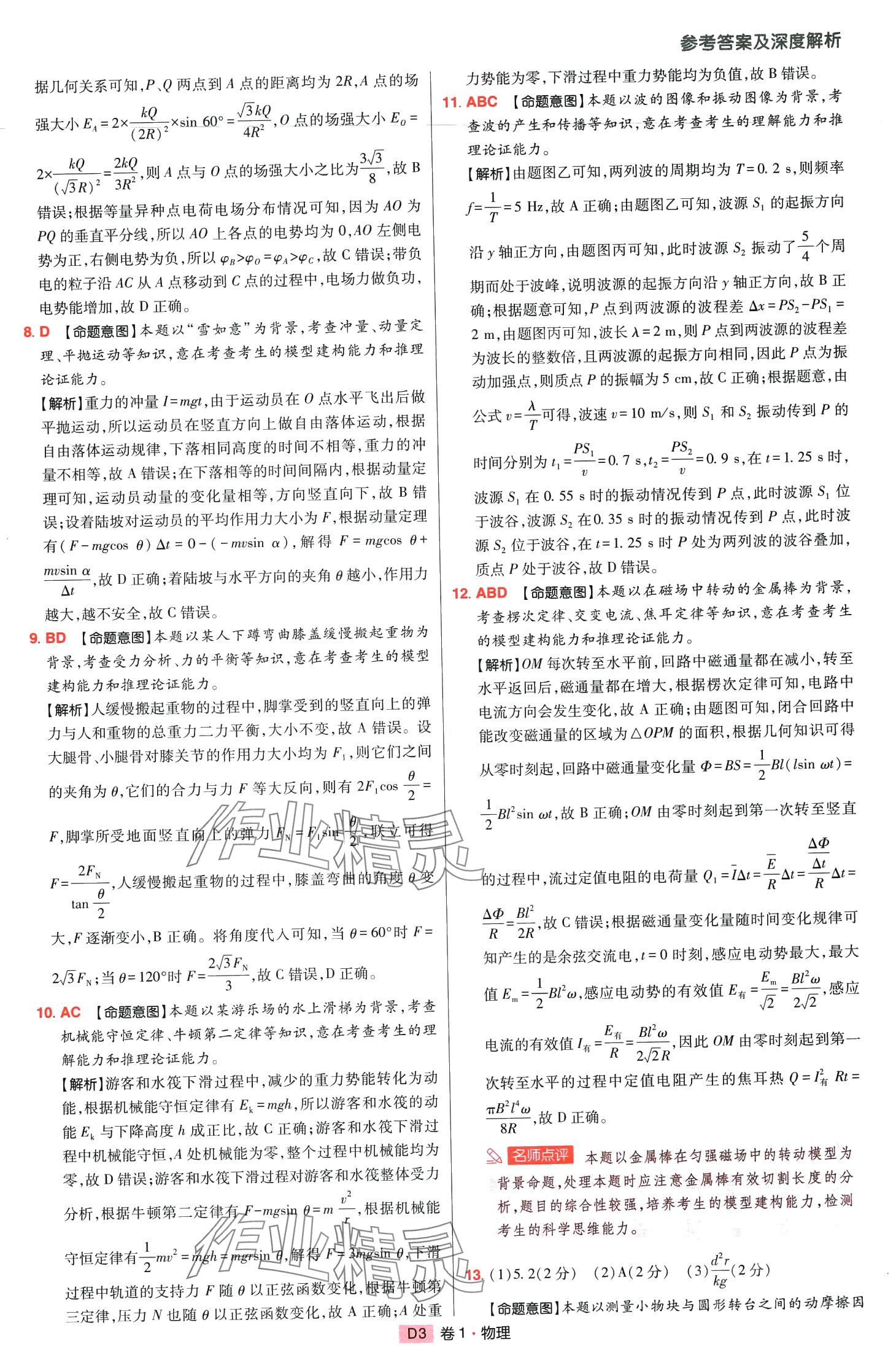 2024年高考快遞高考模擬匯編高中物理山東專版 第2頁