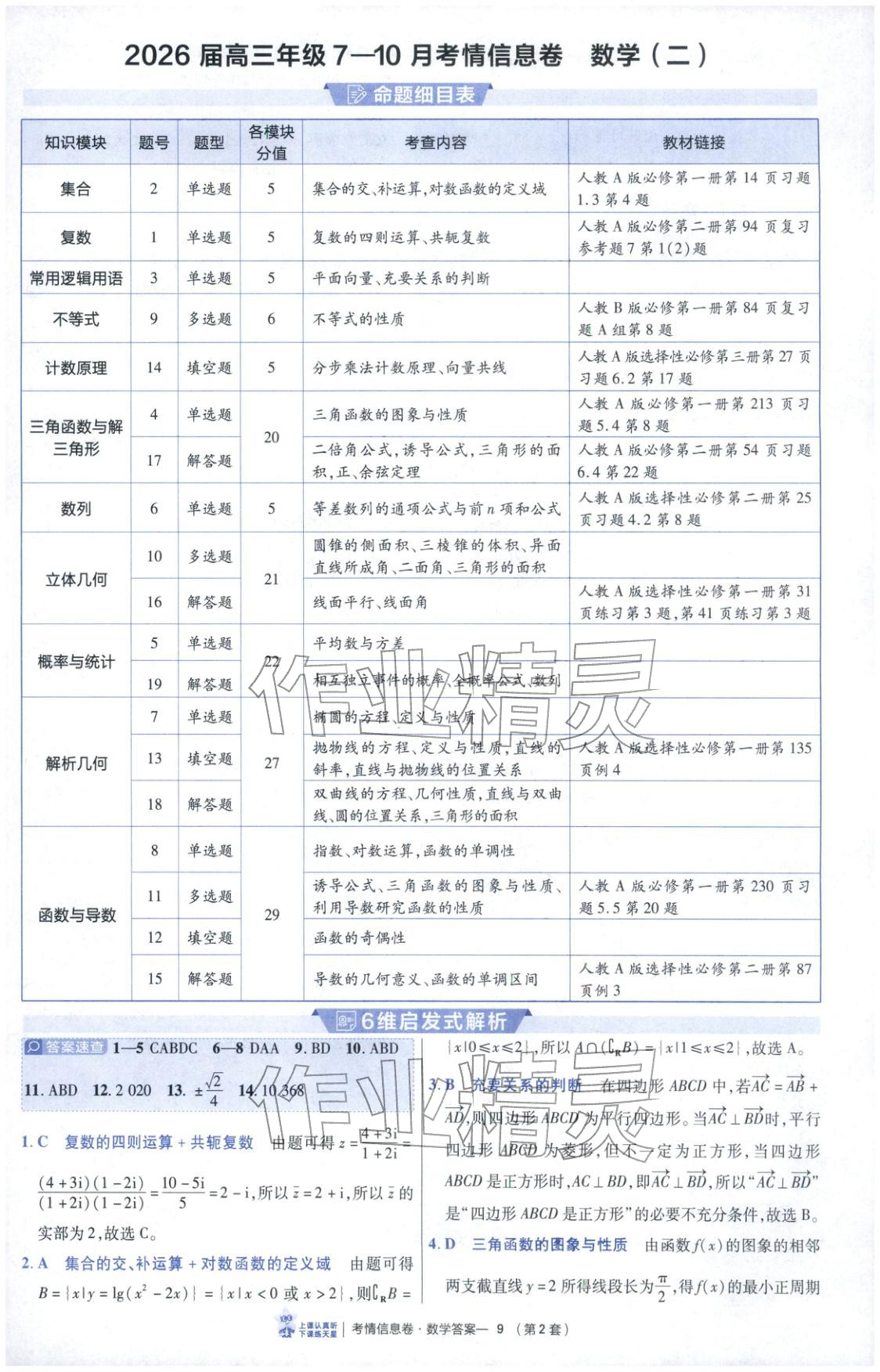 2026年高考领航卷数学 第9页