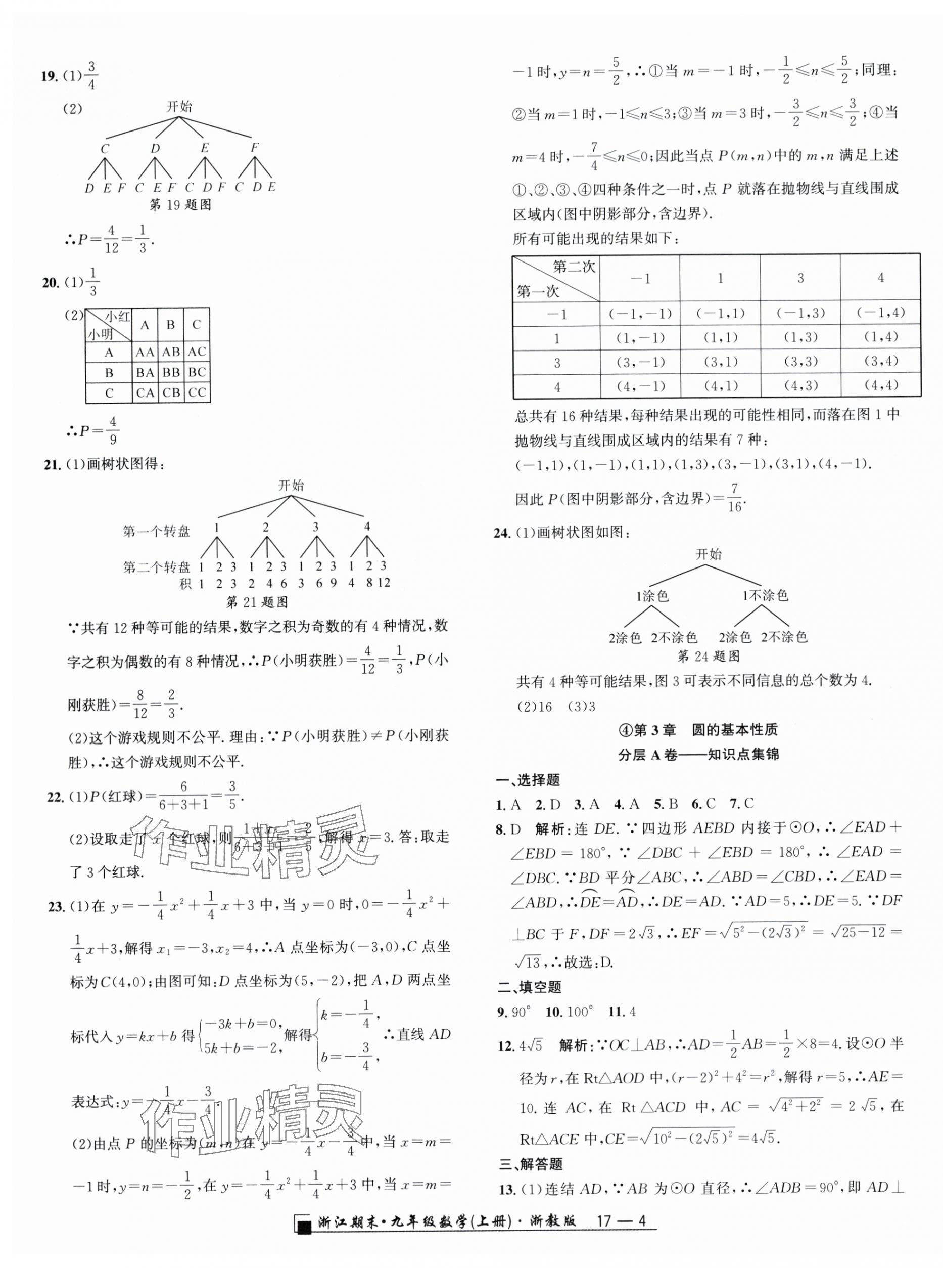 2023年勵(lì)耘書業(yè)浙江期末九年級(jí)數(shù)學(xué)上冊(cè)浙教版 第4頁(yè)