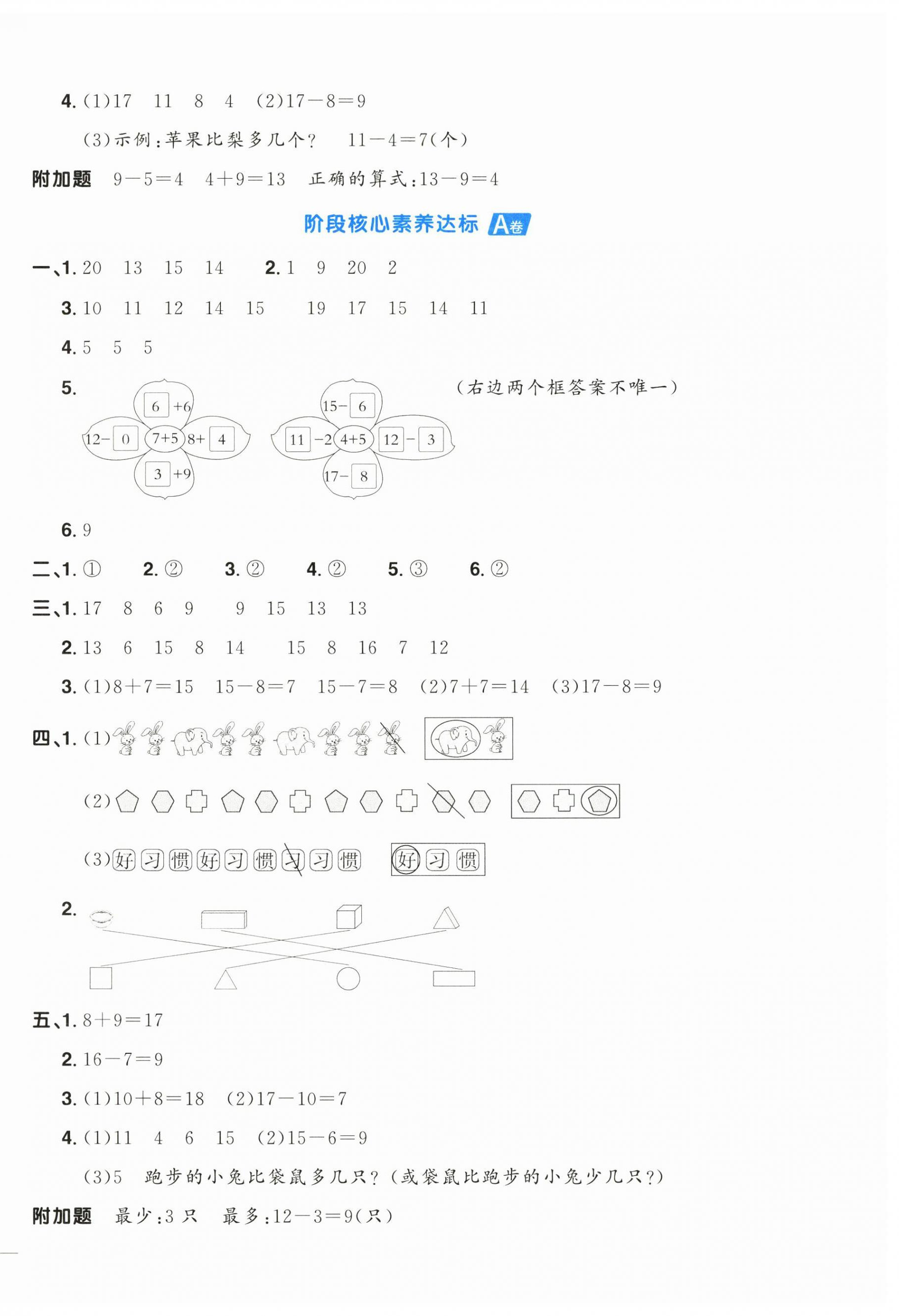 2025年陽光同學(xué)一線名師全優(yōu)好卷一年級數(shù)學(xué)下冊北師大版 第4頁
