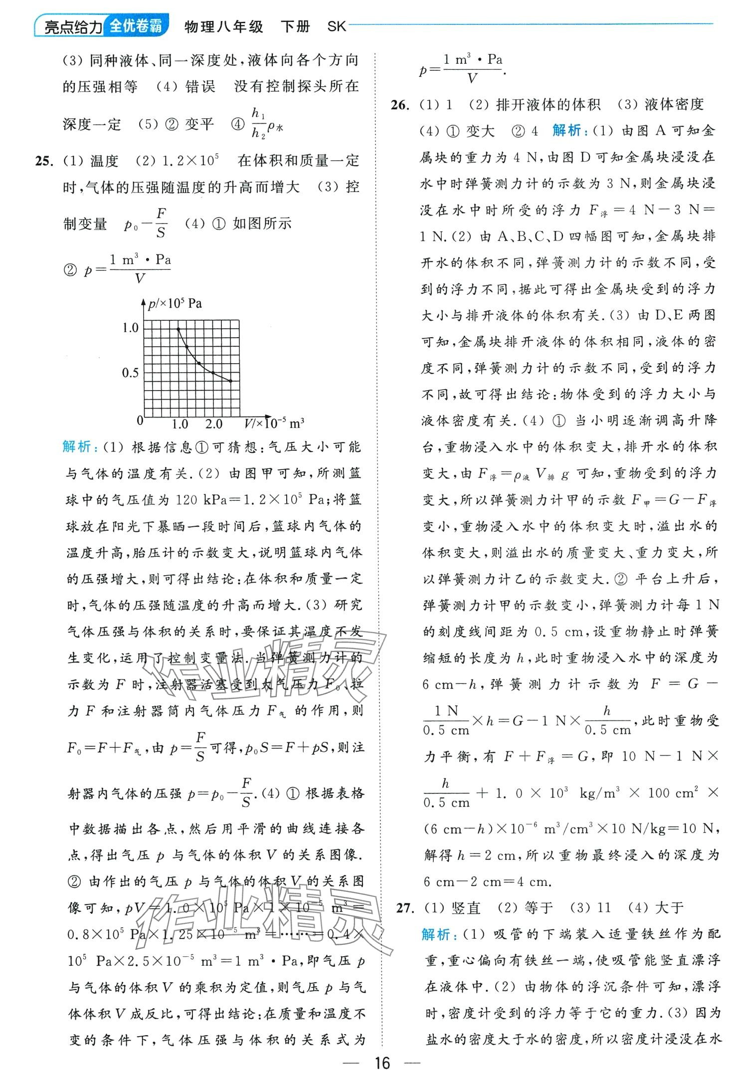 2024年亮點給力全優(yōu)卷霸八年級物理下冊蘇科版 第16頁