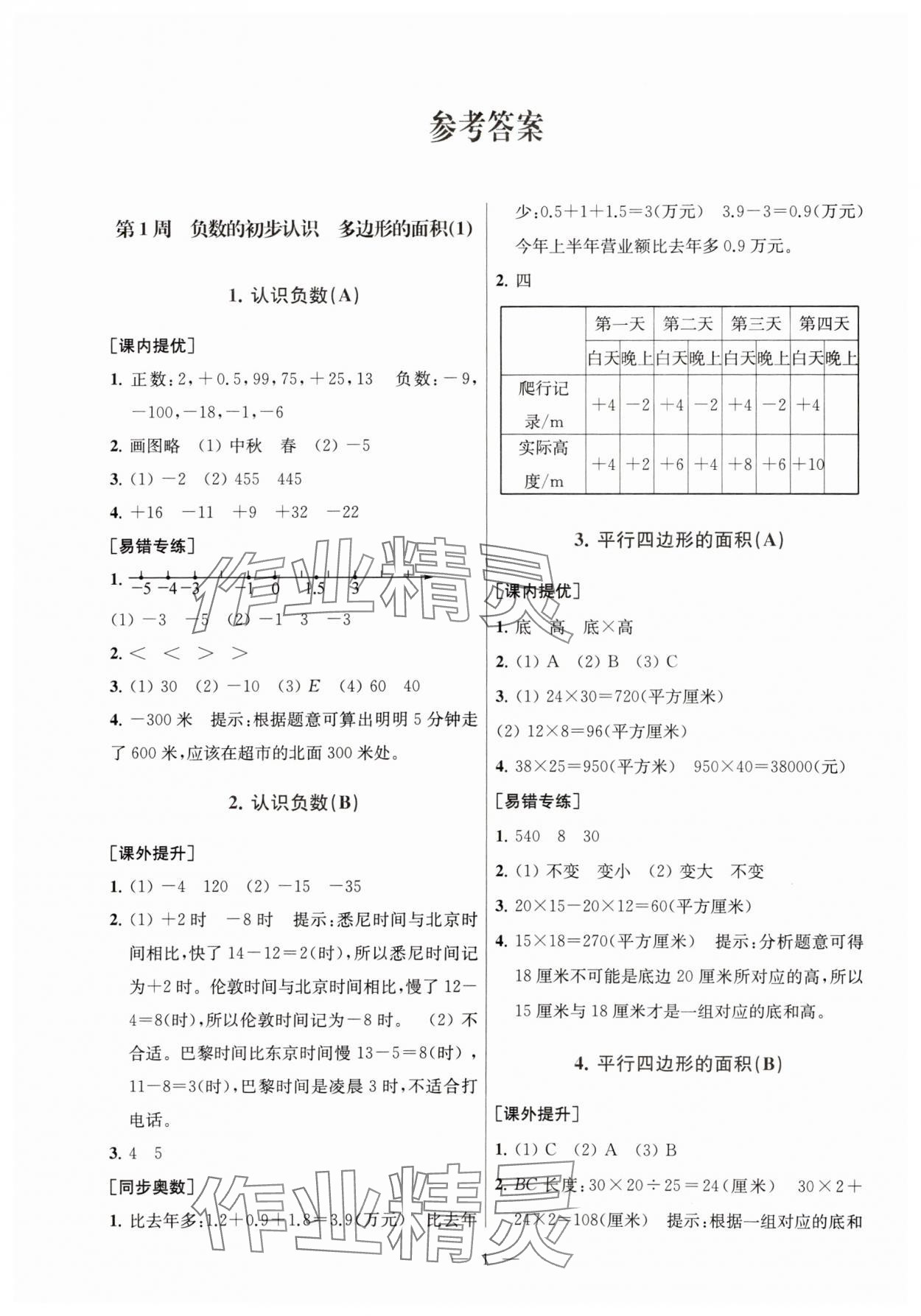 2023年從課本到奧數(shù)五年級(jí)數(shù)學(xué)上冊(cè)蘇教版 參考答案第1頁(yè)