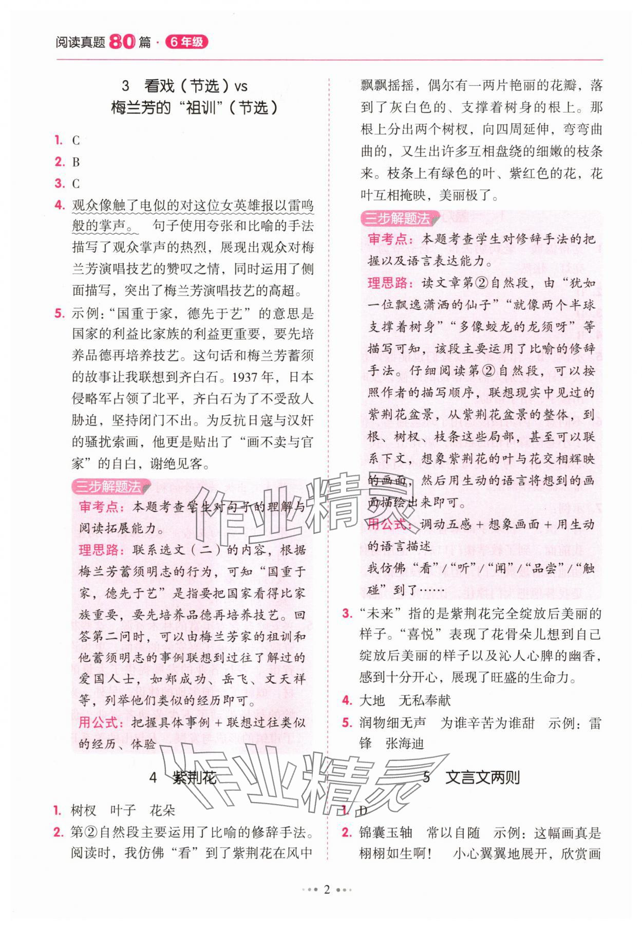 2025年小学语文阅读真题80篇六年级广东专版广东经济出版社 第2页