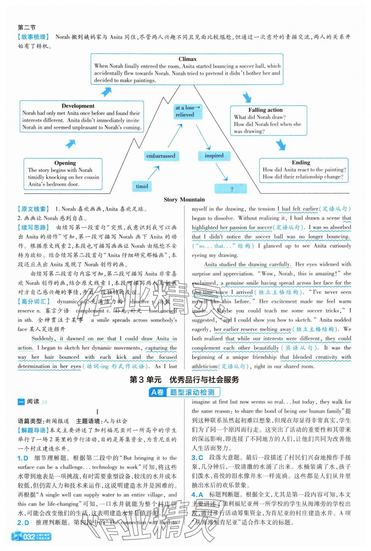 2025年天星教育金考卷一輪復(fù)習(xí)單元滾動(dòng)雙測(cè)卷英語&nbsp;參考答案第32頁