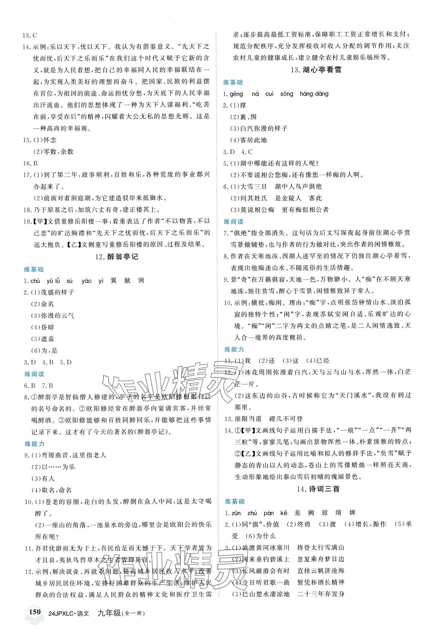 2024年金牌學(xué)練測九年級語文全一冊人教版&nbsp;第6頁