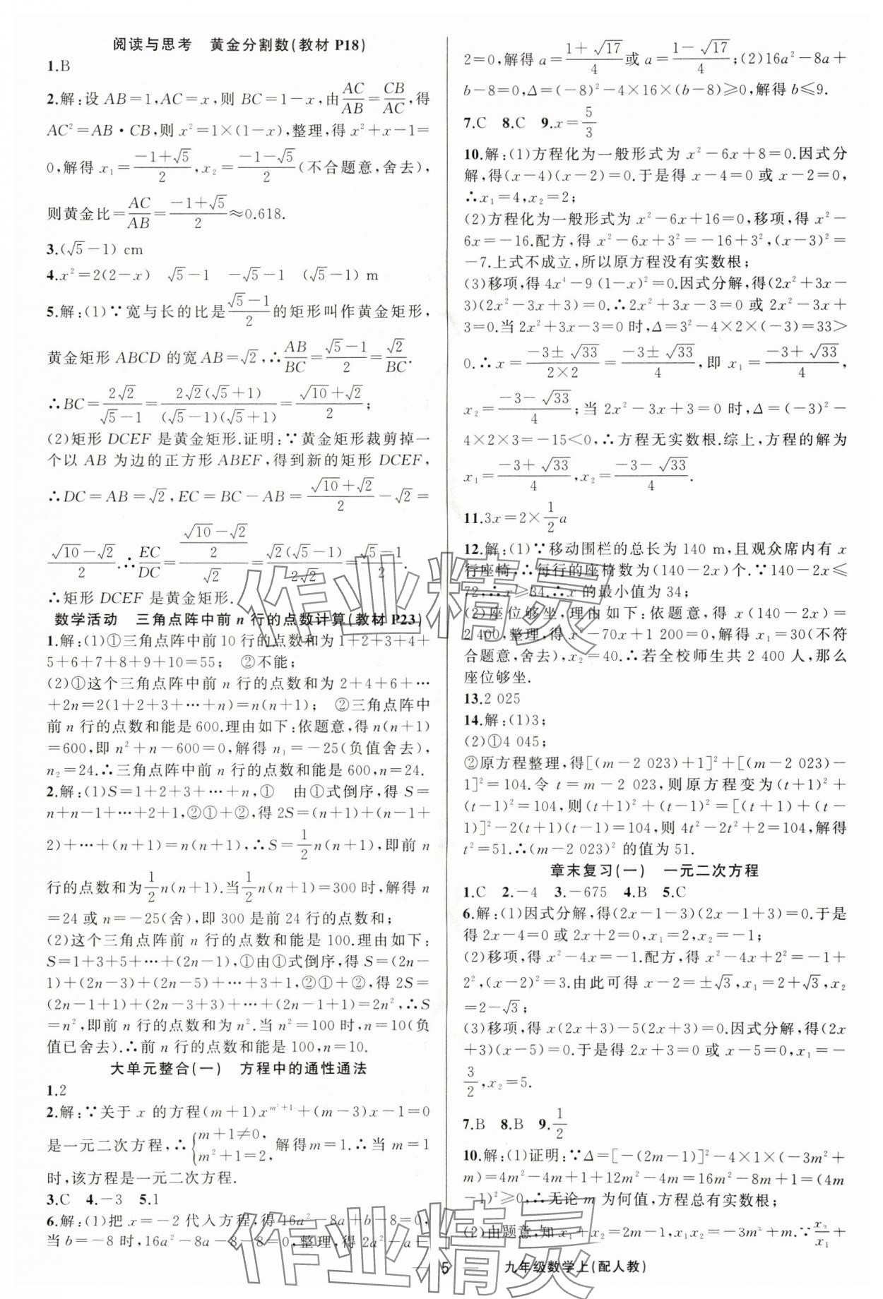 2025年四清導(dǎo)航九年級(jí)數(shù)學(xué)上冊(cè)人教版 第5頁