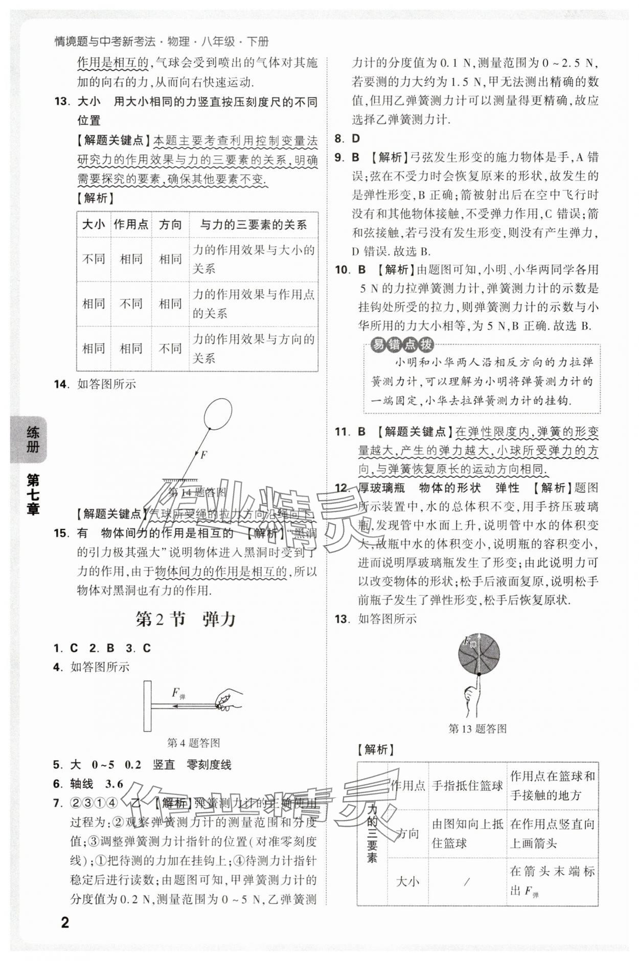 2025年萬唯中考情境題八年級物理下冊人教版 第2頁