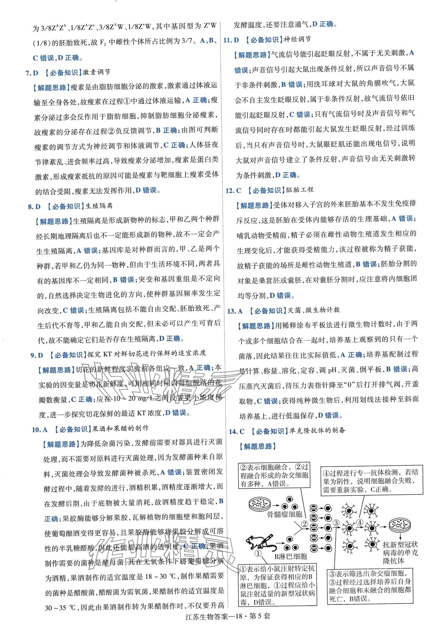 2024年金考卷45套匯編高中生物通用版江蘇專(zhuān)版 第20頁(yè)