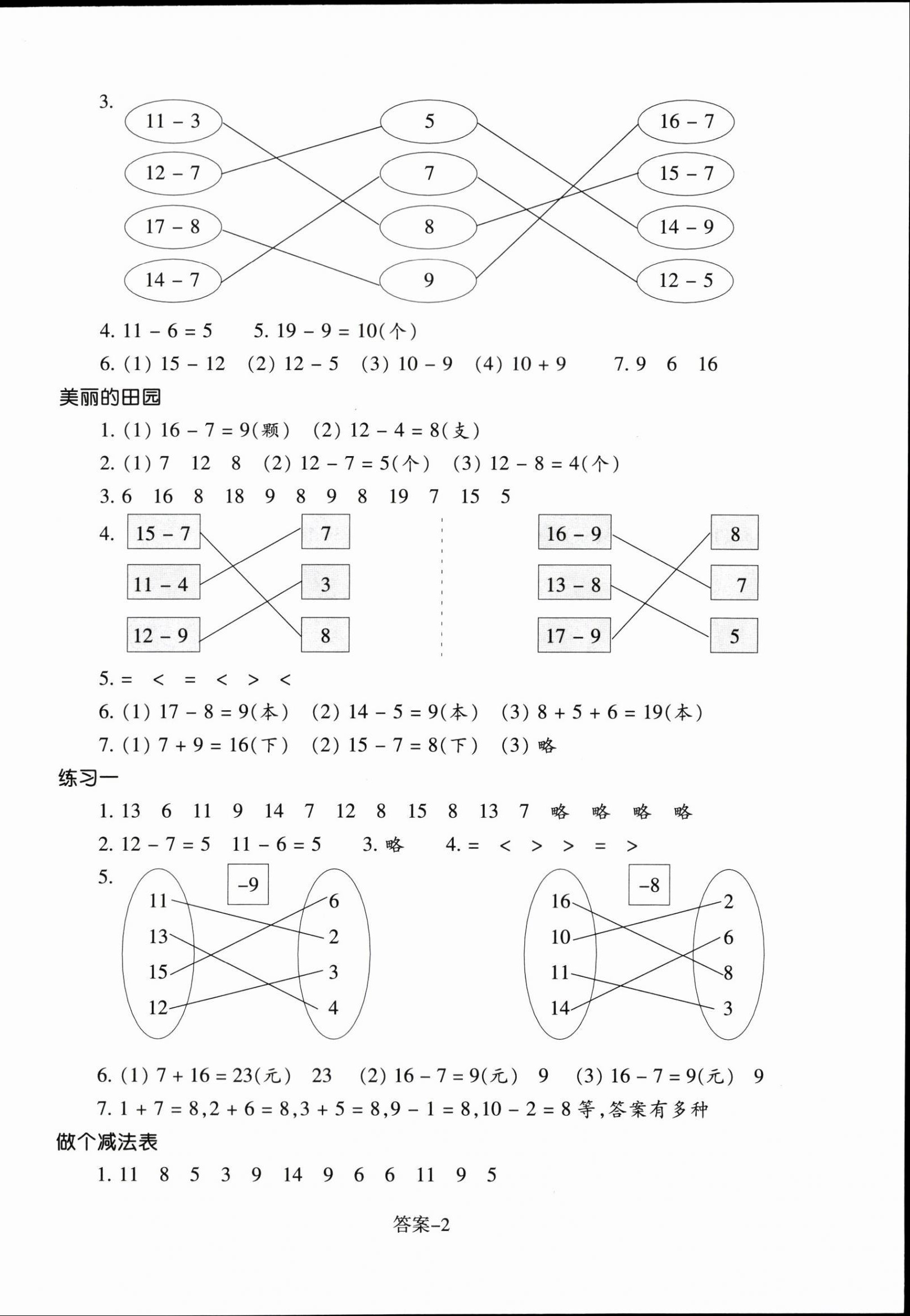 2024年每課一練浙江少年兒童出版社一年級數(shù)學(xué)下冊北師大版 第2頁