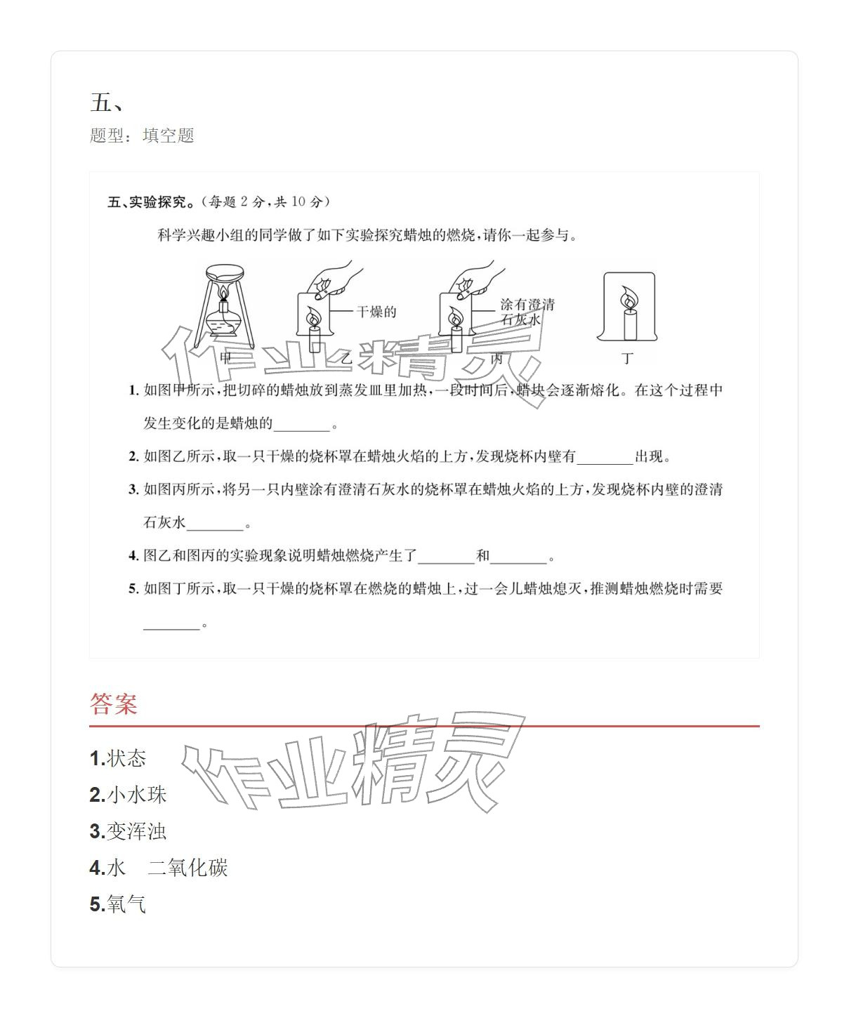 2025年學業(yè)水平評價六年級科學上冊 參考答案第27頁