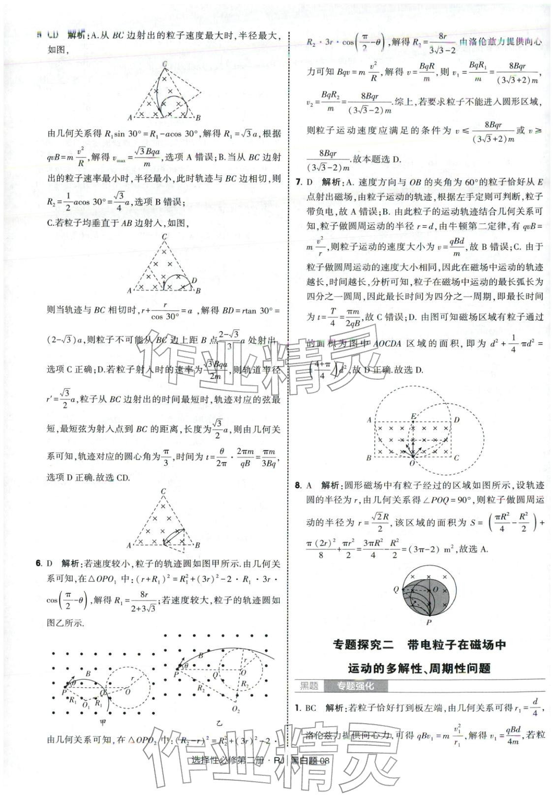 2025年经纶学典学霸黑白题高中物理选择性必修第二册人教版&nbsp;第8页