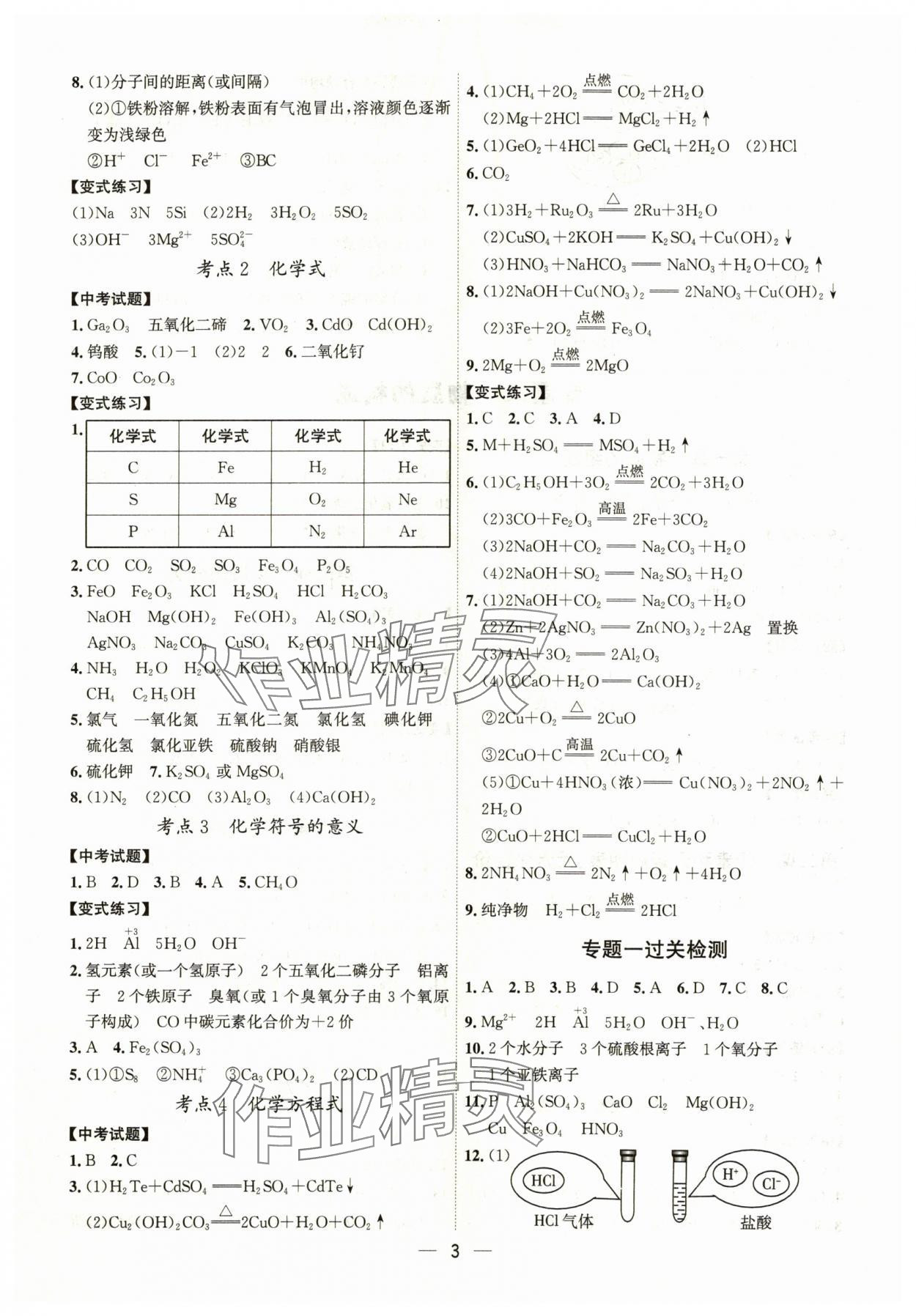 2024年中考精準復習化學&nbsp;第3頁