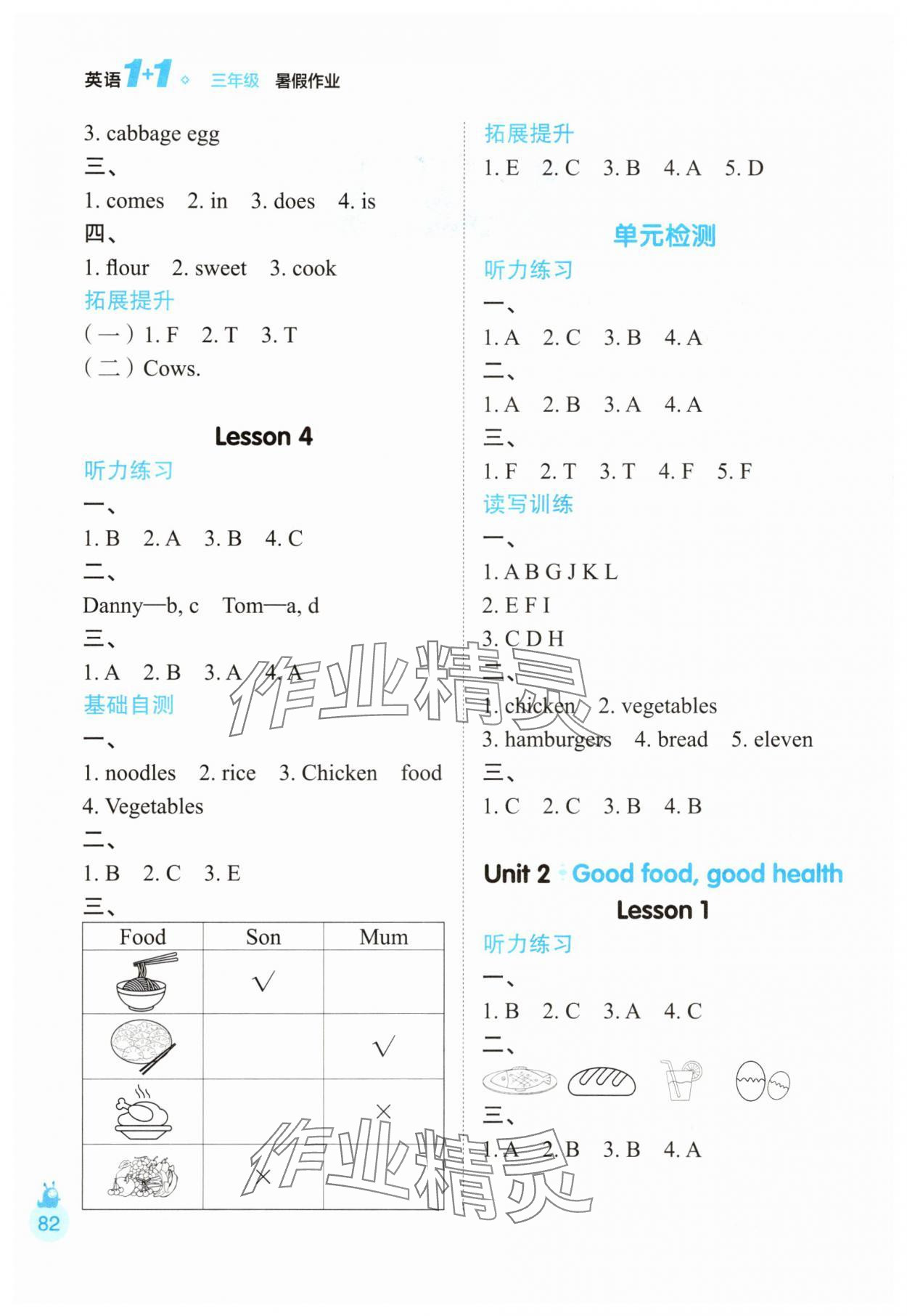 2025年1+1暑假作业三年级英语 第2页