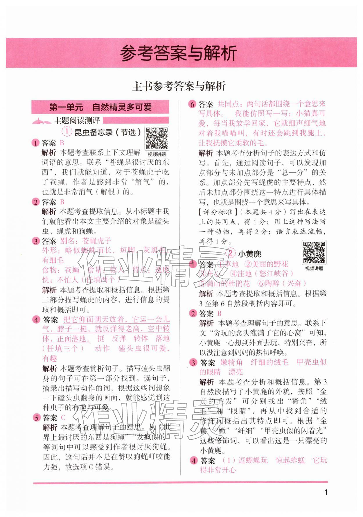 2026年木头马阅读力测评三年级语文下册人教版浙江专版&nbsp;第1页