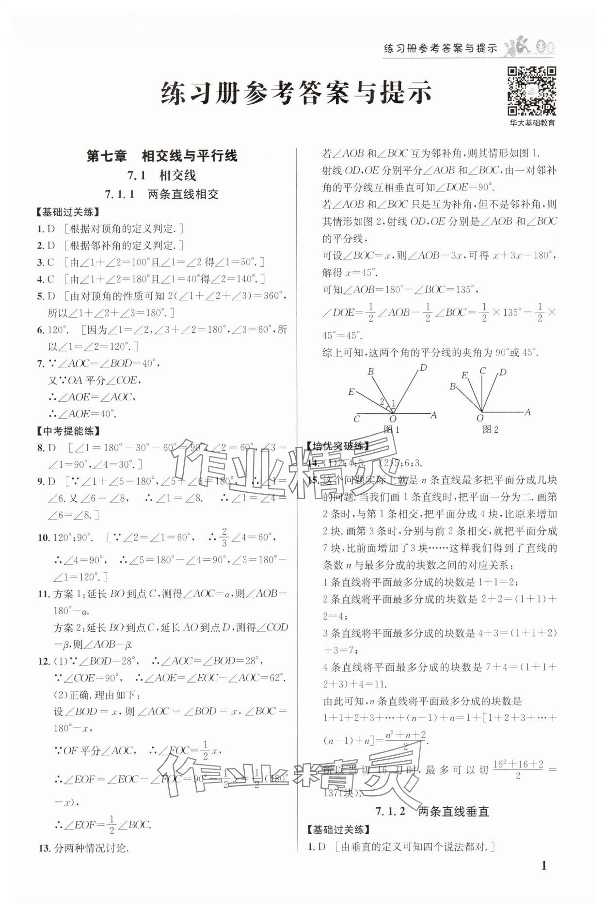 2025年重难点手册七年级数学下册人教版 第1页