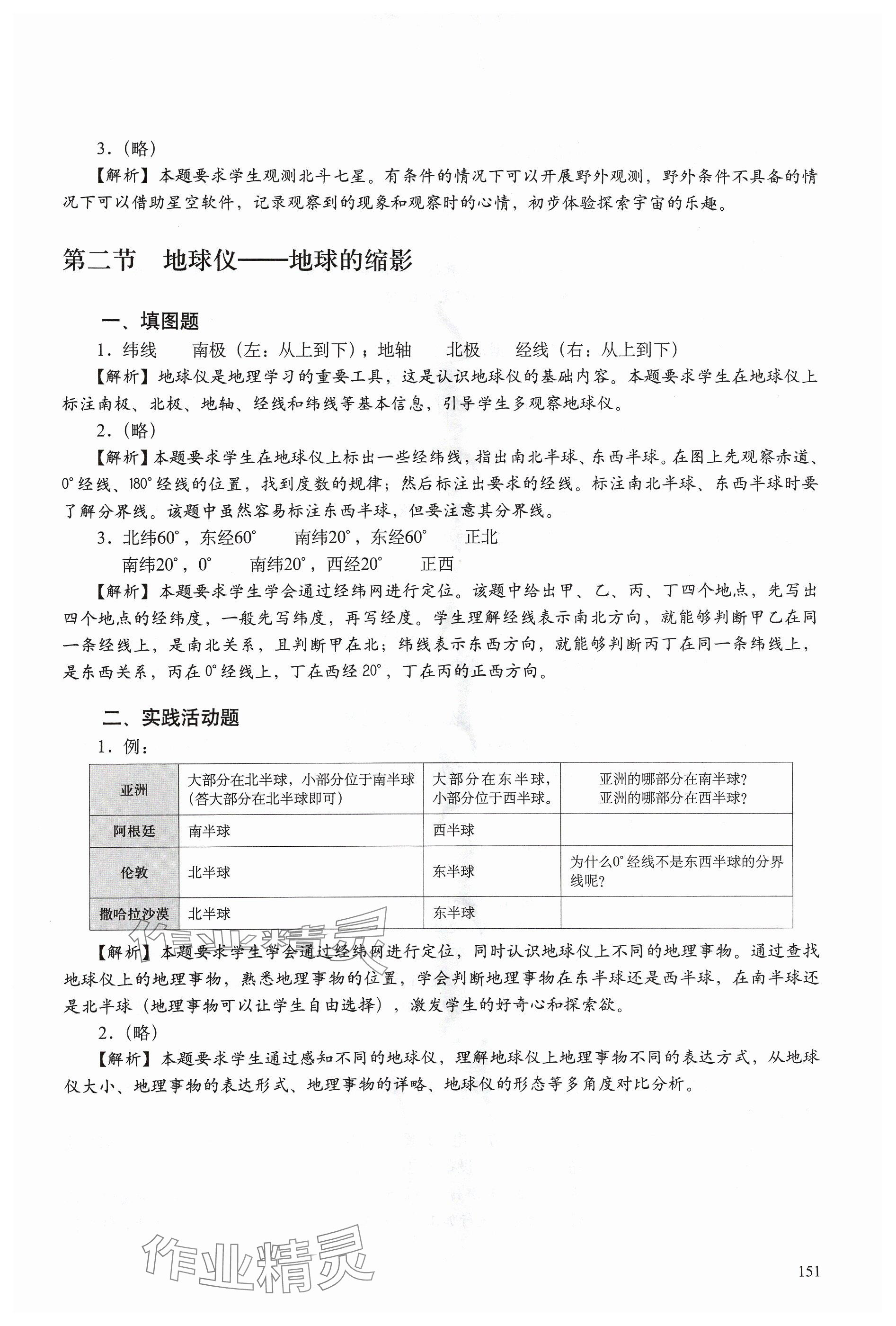 2024年练习部分六年级地理上册沪教版五四制 参考答案第2页