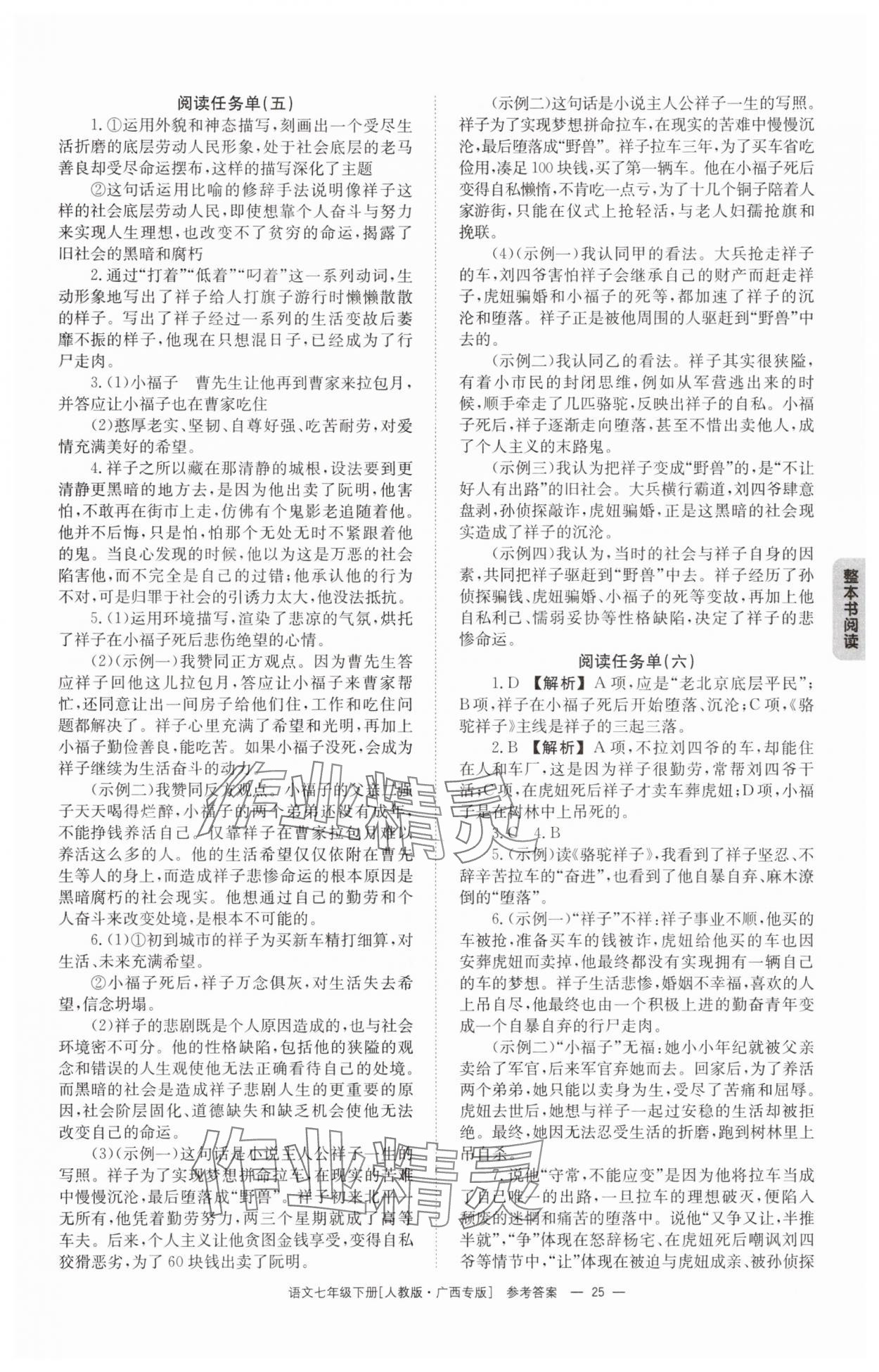 2025年全效學(xué)習(xí)同步學(xué)練測七年級語文下冊人教版 第25頁
