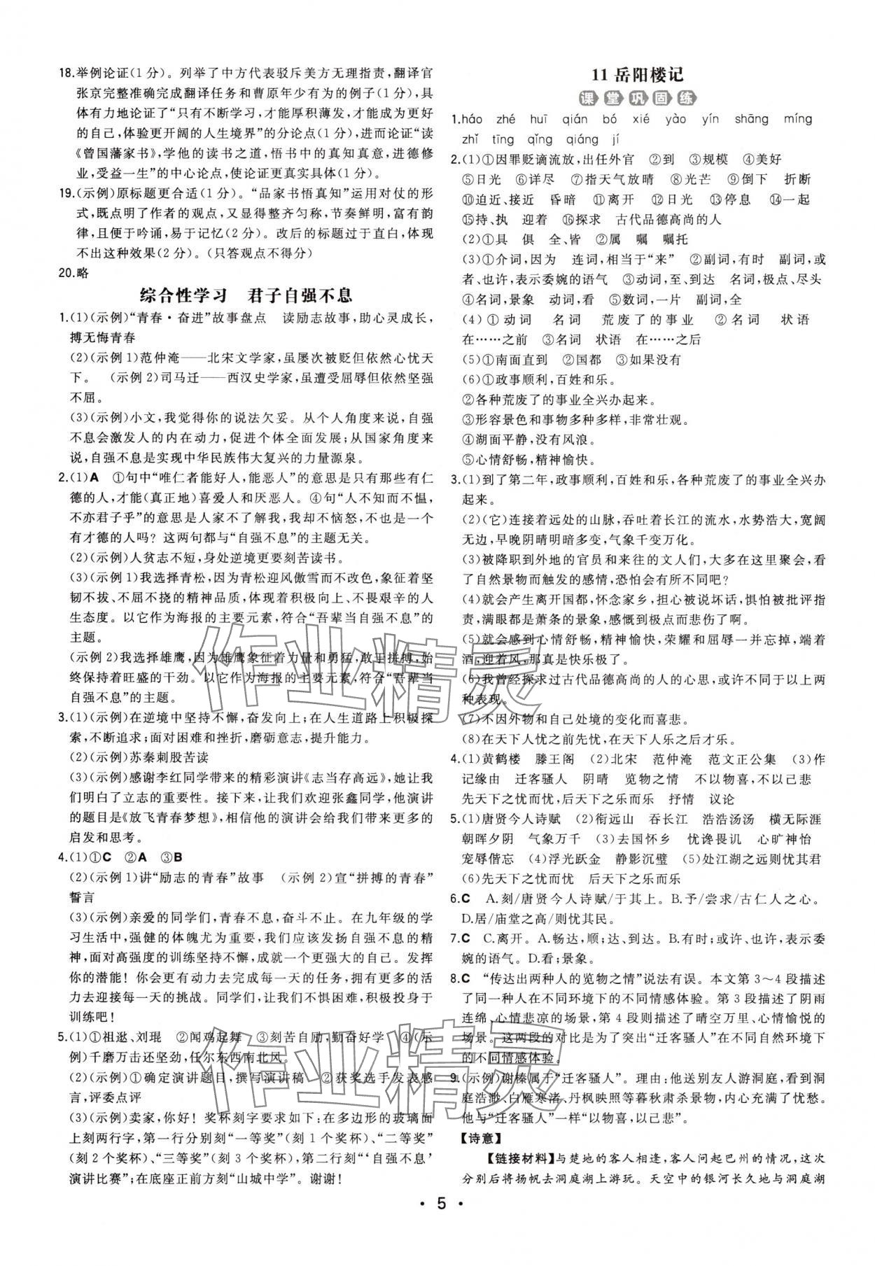 2025年一本同步訓(xùn)練九年級(jí)語(yǔ)文全一冊(cè)人教版重慶專版 第5頁(yè)