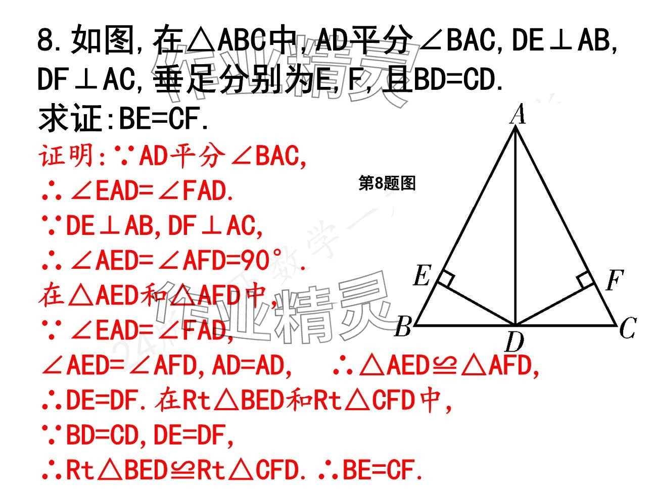 2025年一本通武漢出版社八年級(jí)數(shù)學(xué)下冊(cè)北師大版核心板 參考答案第54頁(yè)