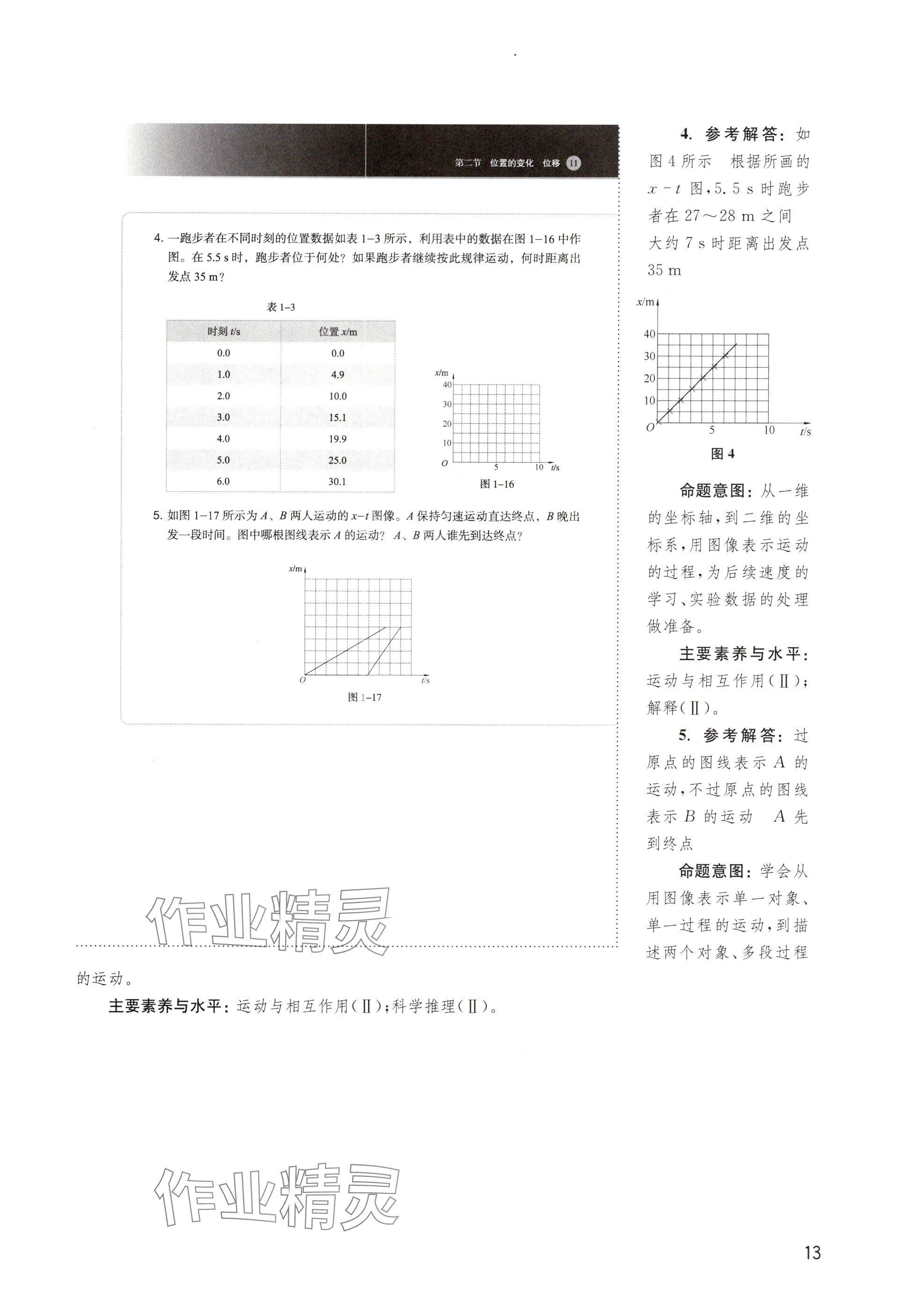 2024年教材課本高中物理必修第一冊滬教版 參考答案第13頁