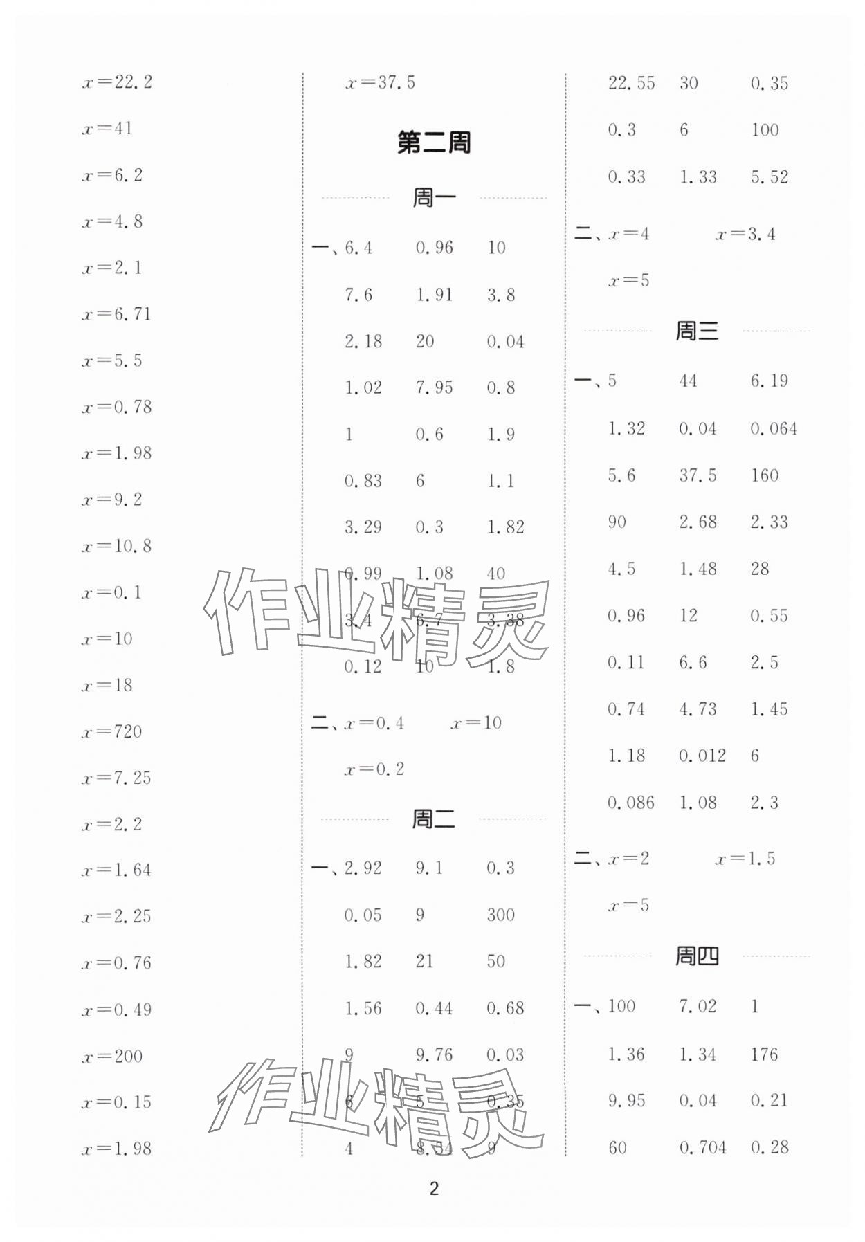 2025年通城學(xué)典計(jì)算能手五年級(jí)數(shù)學(xué)下冊(cè)蘇教版 第2頁(yè)