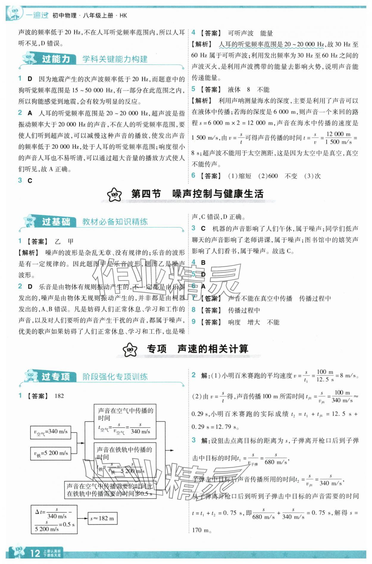 2025年一遍過(guò)八年級(jí)物理上冊(cè)滬科版 第12頁(yè)
