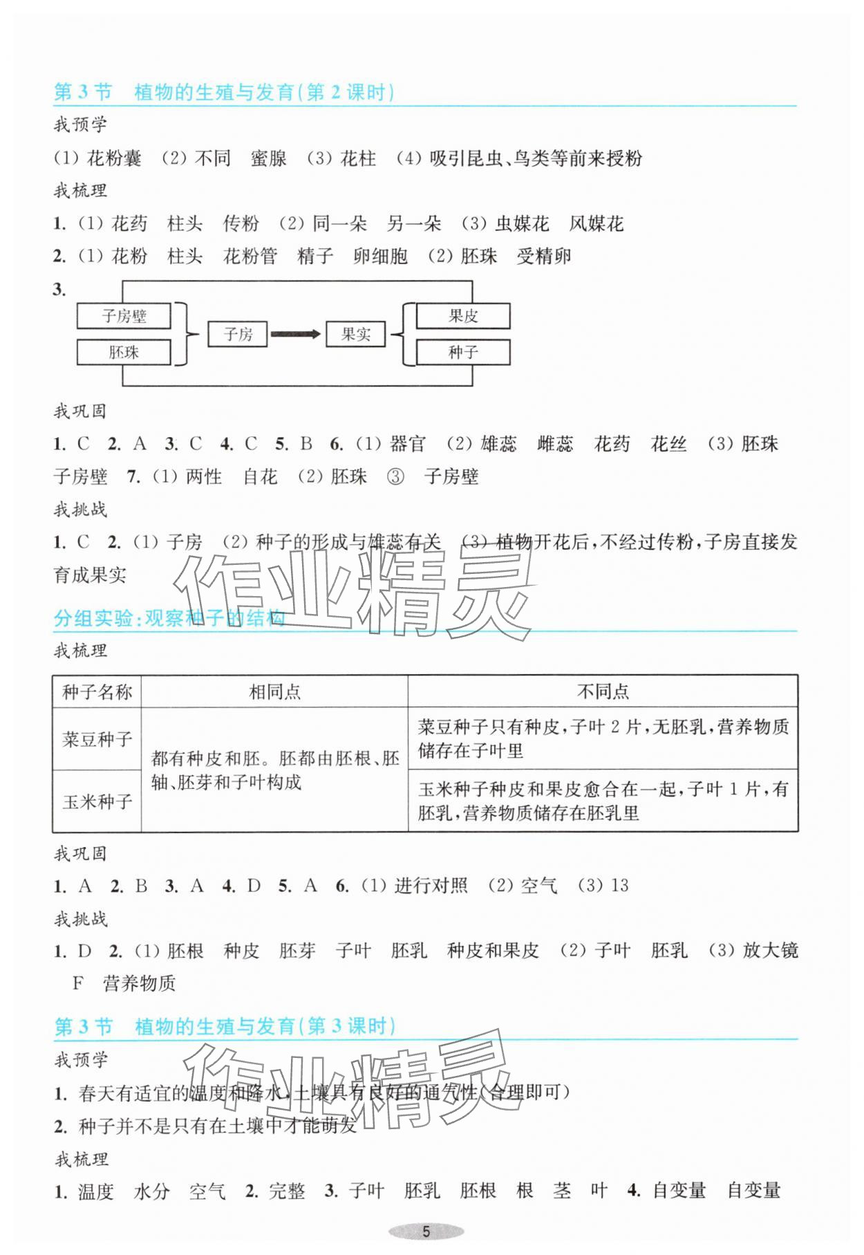 2025年預學與導學七年級科學下冊浙教版 第5頁