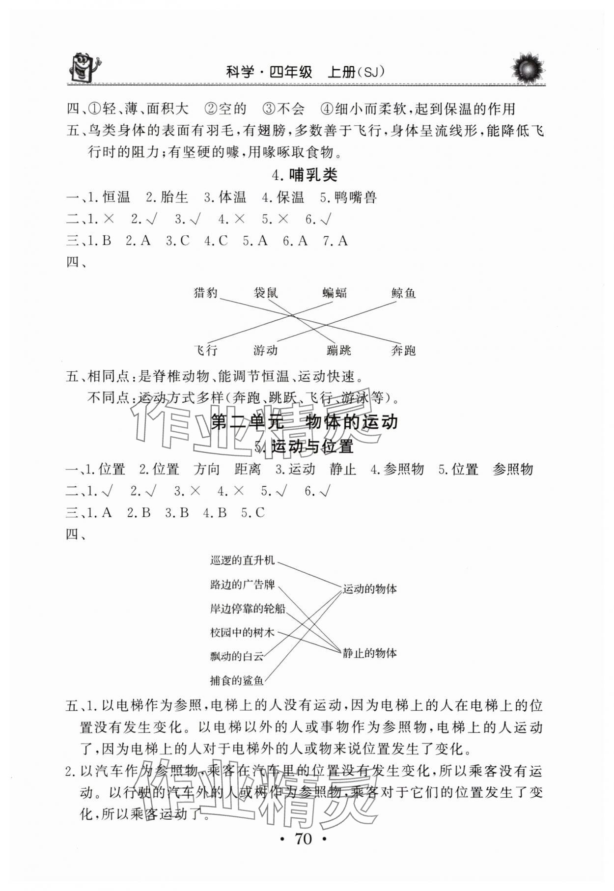 2024年名師導學伴你行同步練習四年級科學上冊蘇教版 第2頁