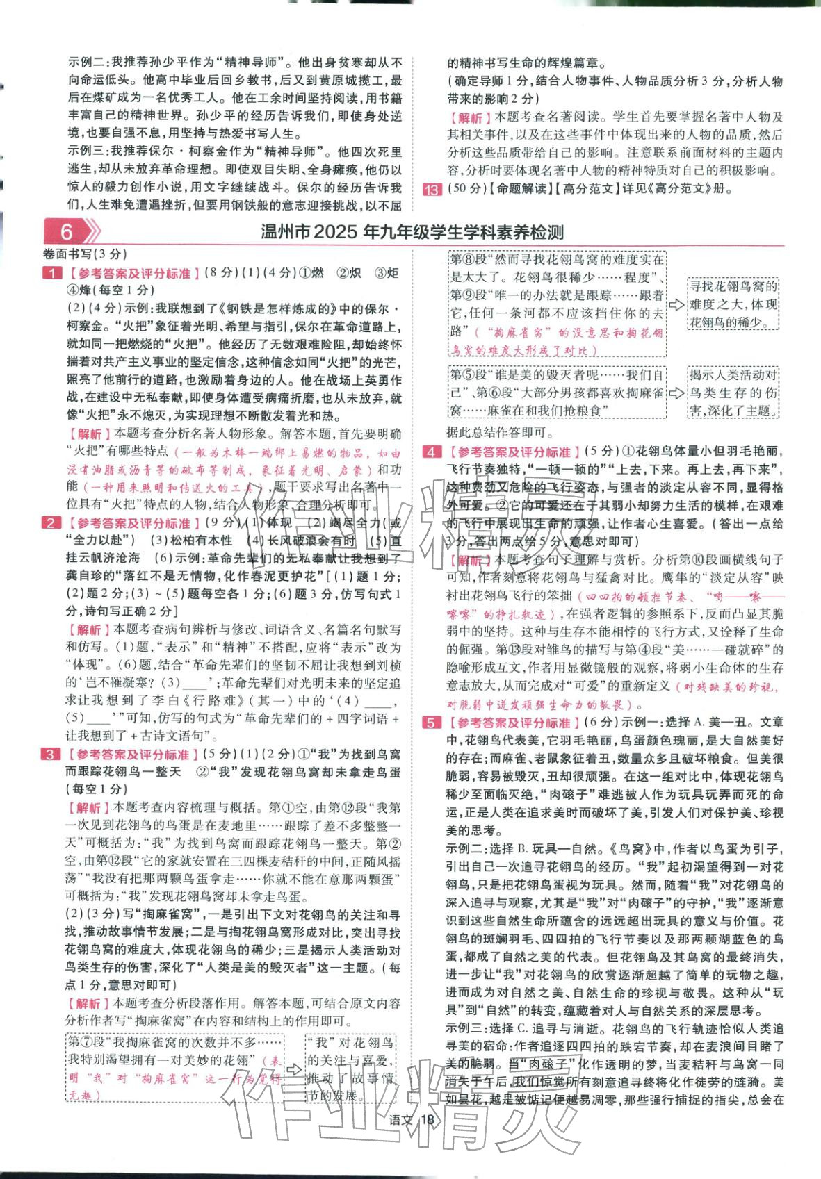 2026年金考卷浙江中考45套匯編語文浙江專版&nbsp;第18頁