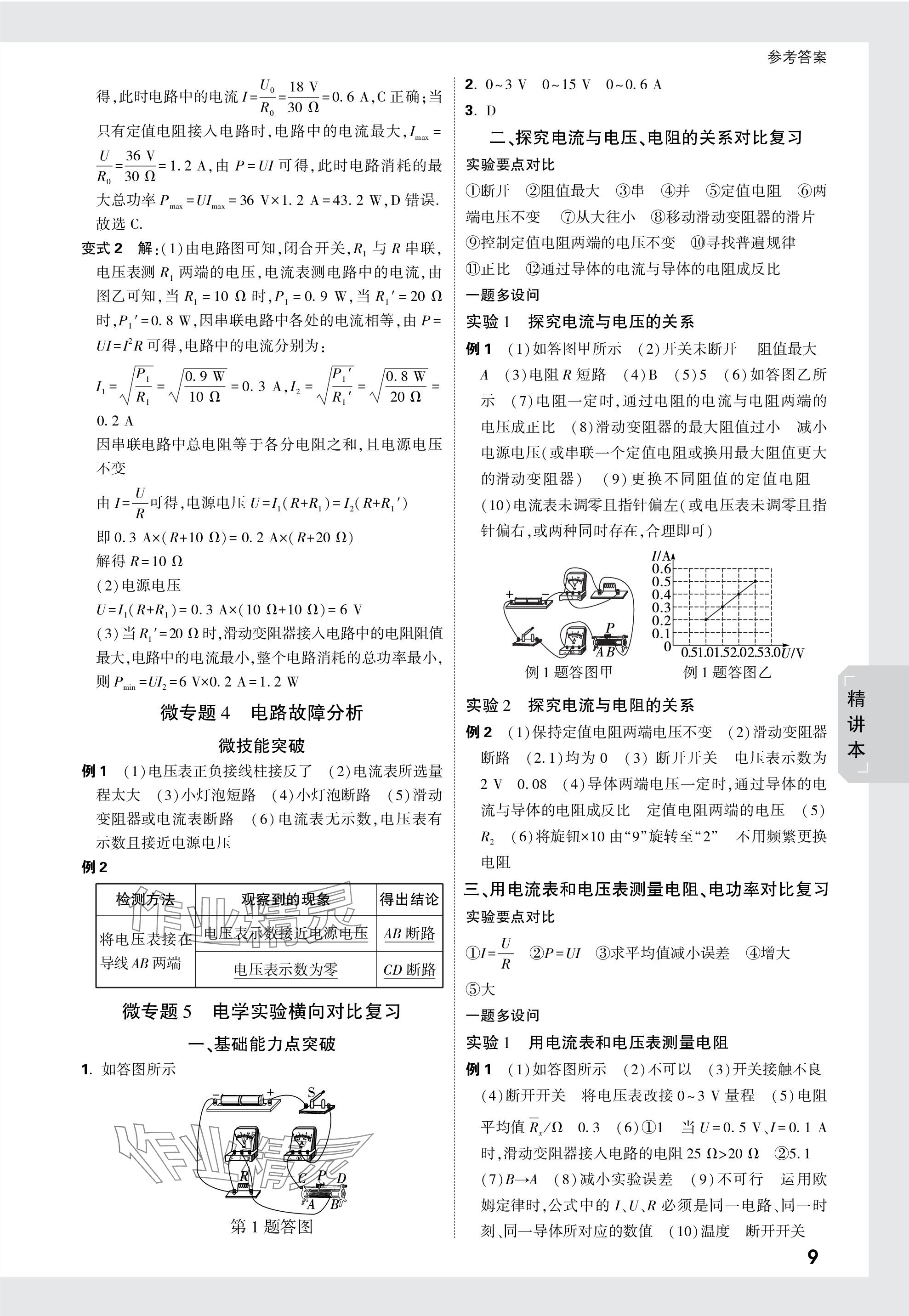 2024年萬唯中考試題研究物理黑龍江專版 參考答案第10頁