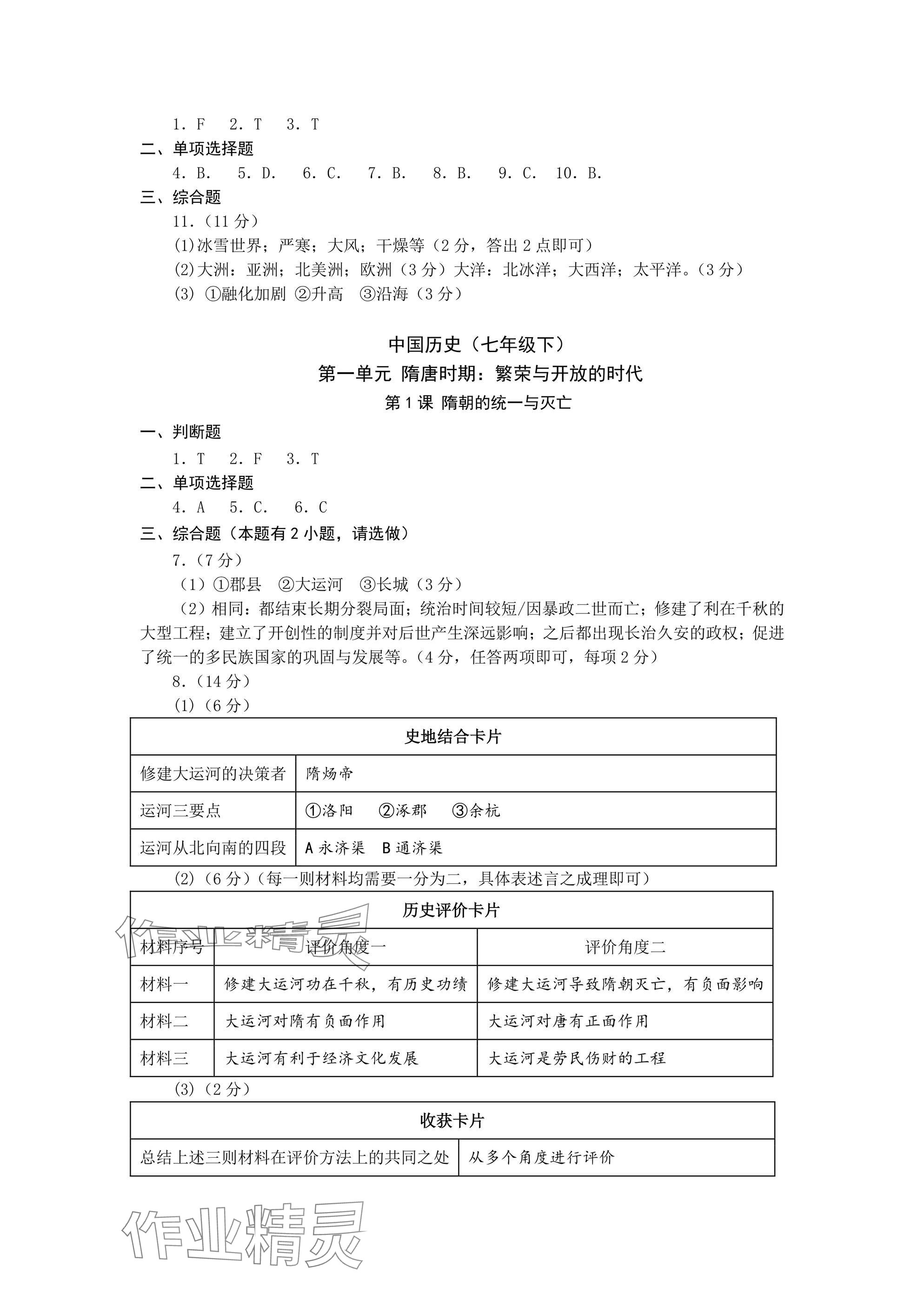 2025年精編精練浙江教育出版社七年級下冊 參考答案第5頁