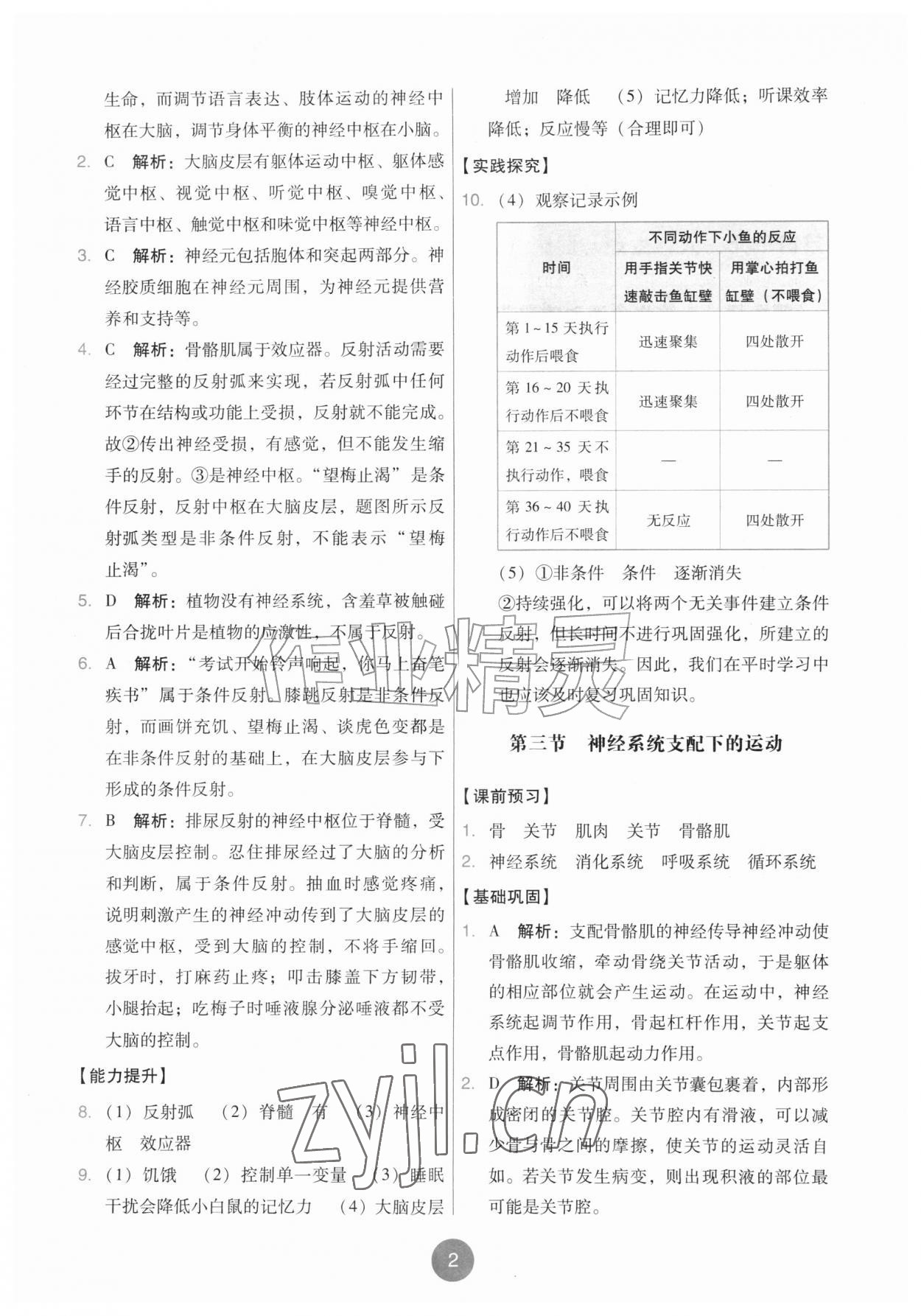 2026年能力培养与测试八年级生物上册人教版湖南专版&nbsp;第2页