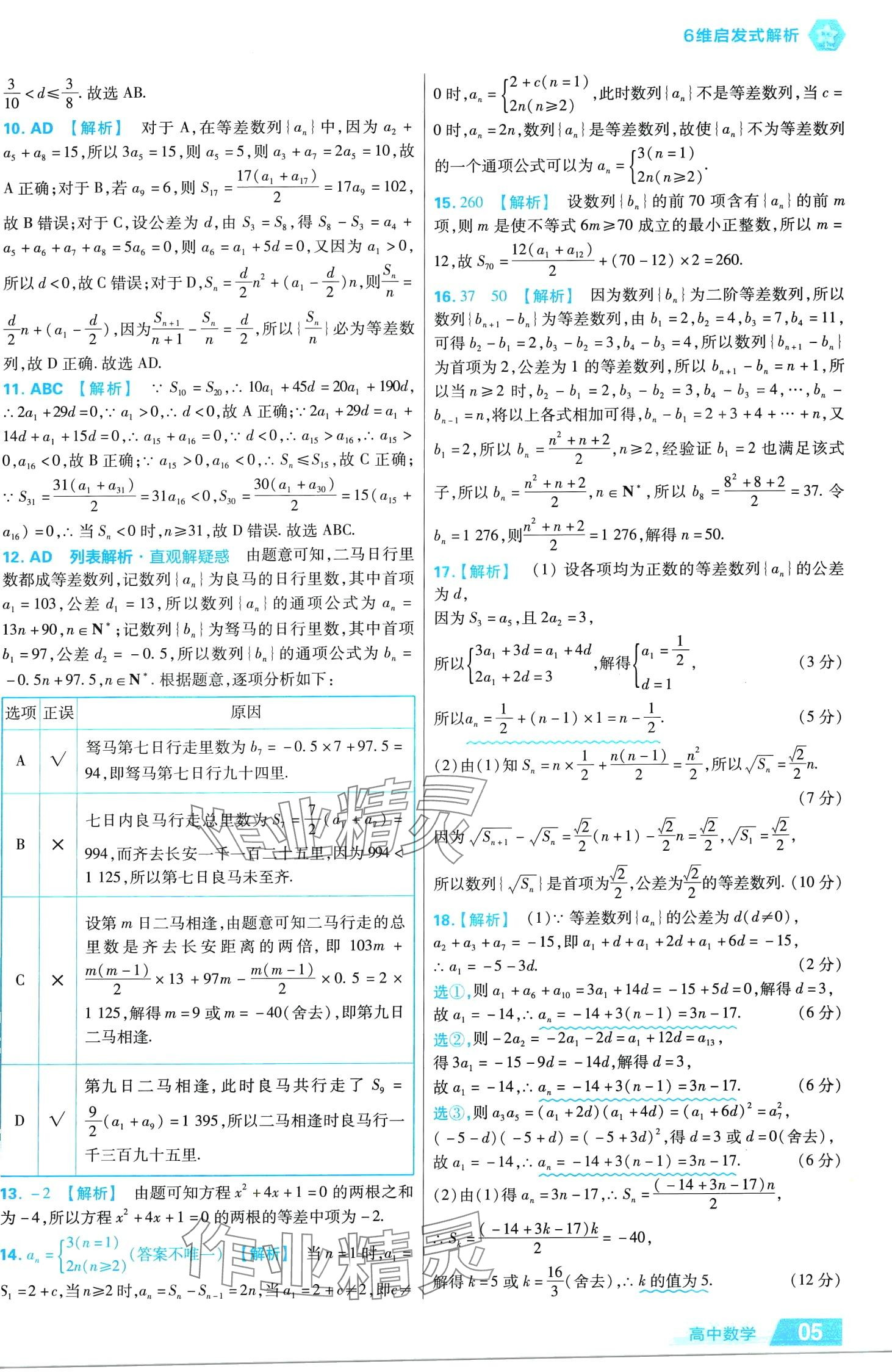 2024年金考卷活頁(yè)題選高中數(shù)學(xué)擇性必修第二冊(cè)人教版 第5頁(yè)