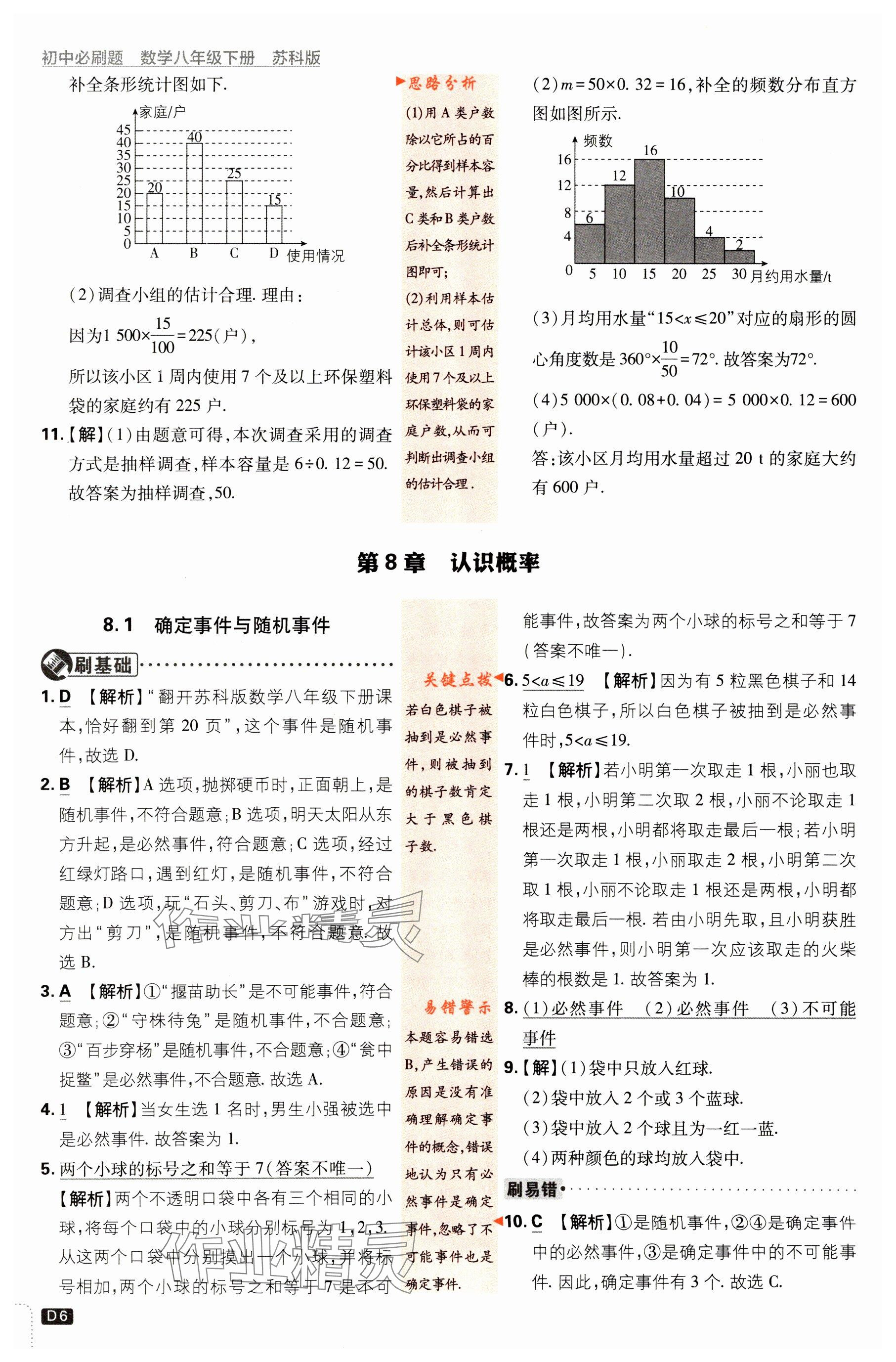 2024年初中必刷題八年級數(shù)學(xué)下冊蘇科版 參考答案第6頁