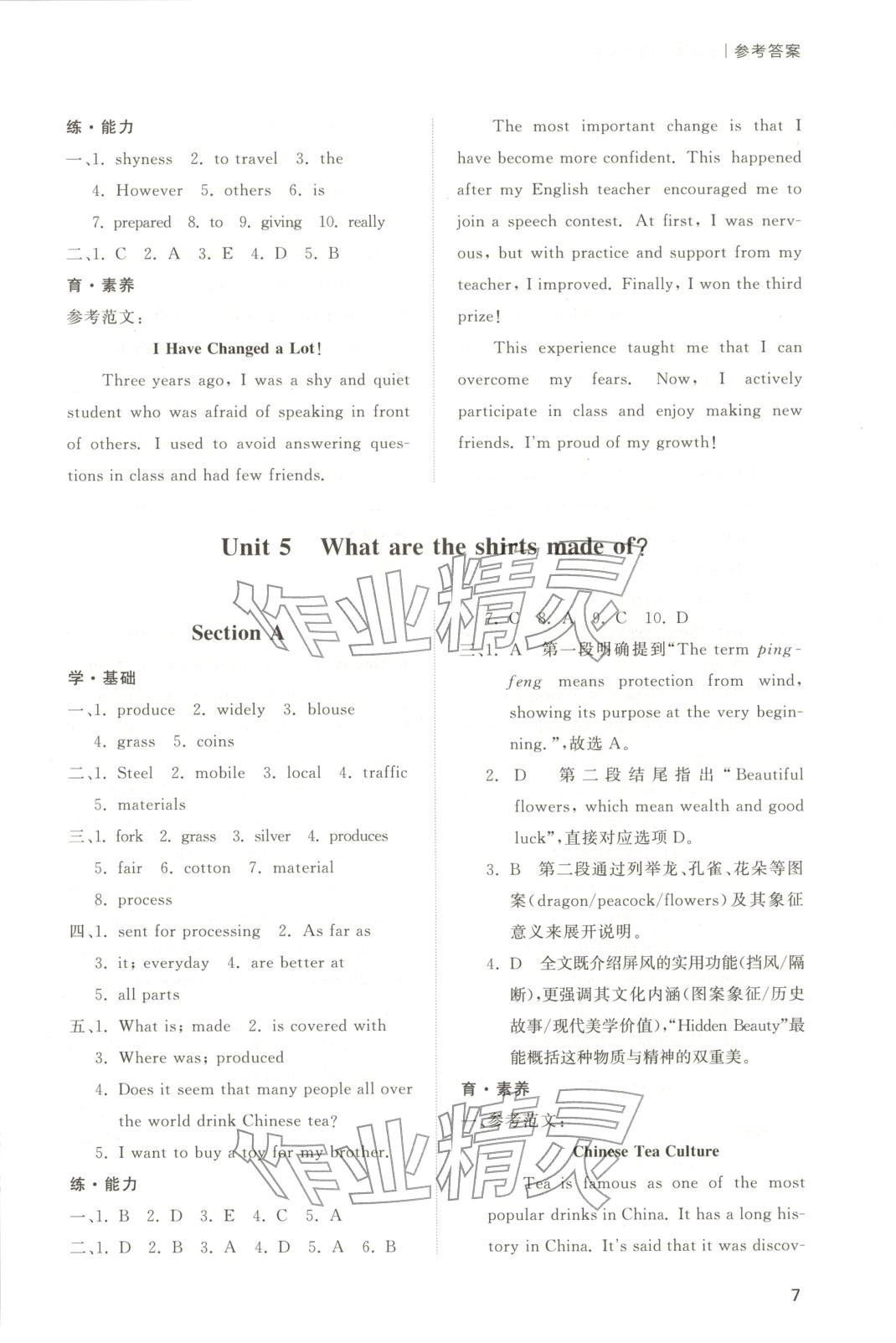 2025年新课程学习与检测九年级英语全一册人教版 第7页